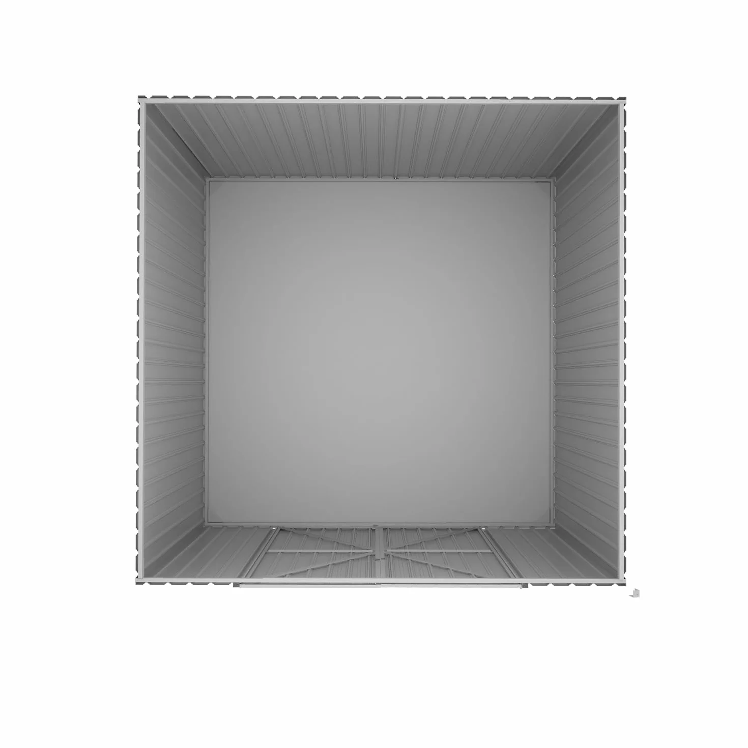 Casetta Da Giardino In Acciaio Zincato 2,56x2,56xh2,16m, 6,55mq, Deposito Attrezzi con Tetto Spiovente, Porta Battente (Nero)