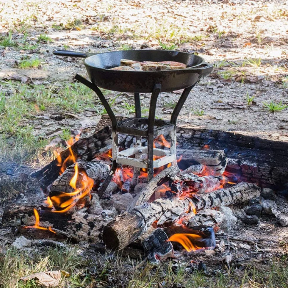 Lodge Campfire Cooking Stand, Supporto per Fuoco e Cuoco, Nero, 20 cm