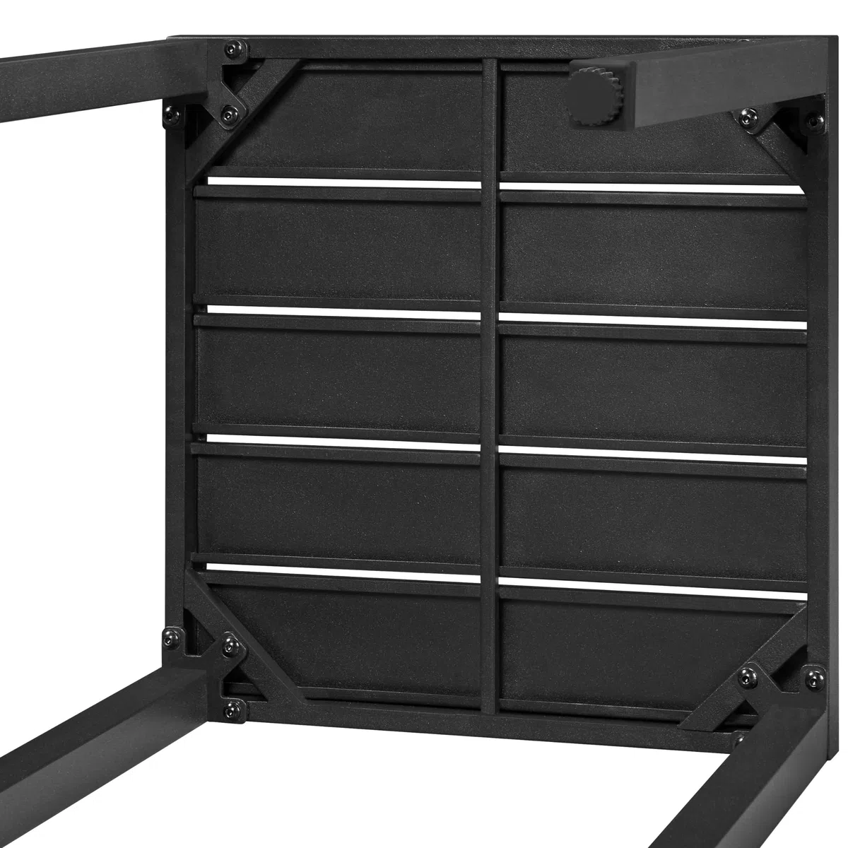 Yaheetech Tavolo da Giardino Esterno Quadrato in Metallo 45×45×45,5 cm Nero