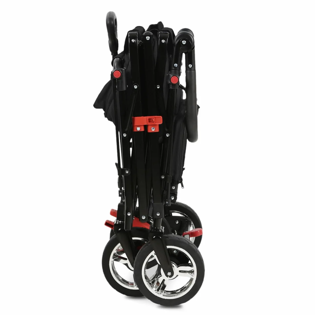 FUXLIFE Carrello Pieghevole FX-CT800 Grigio • Bollerwagen richiudibile con spazio extra per le gambe • Tettuccio parasole e ruote larghe • Volume 105 L e portata 75 kg