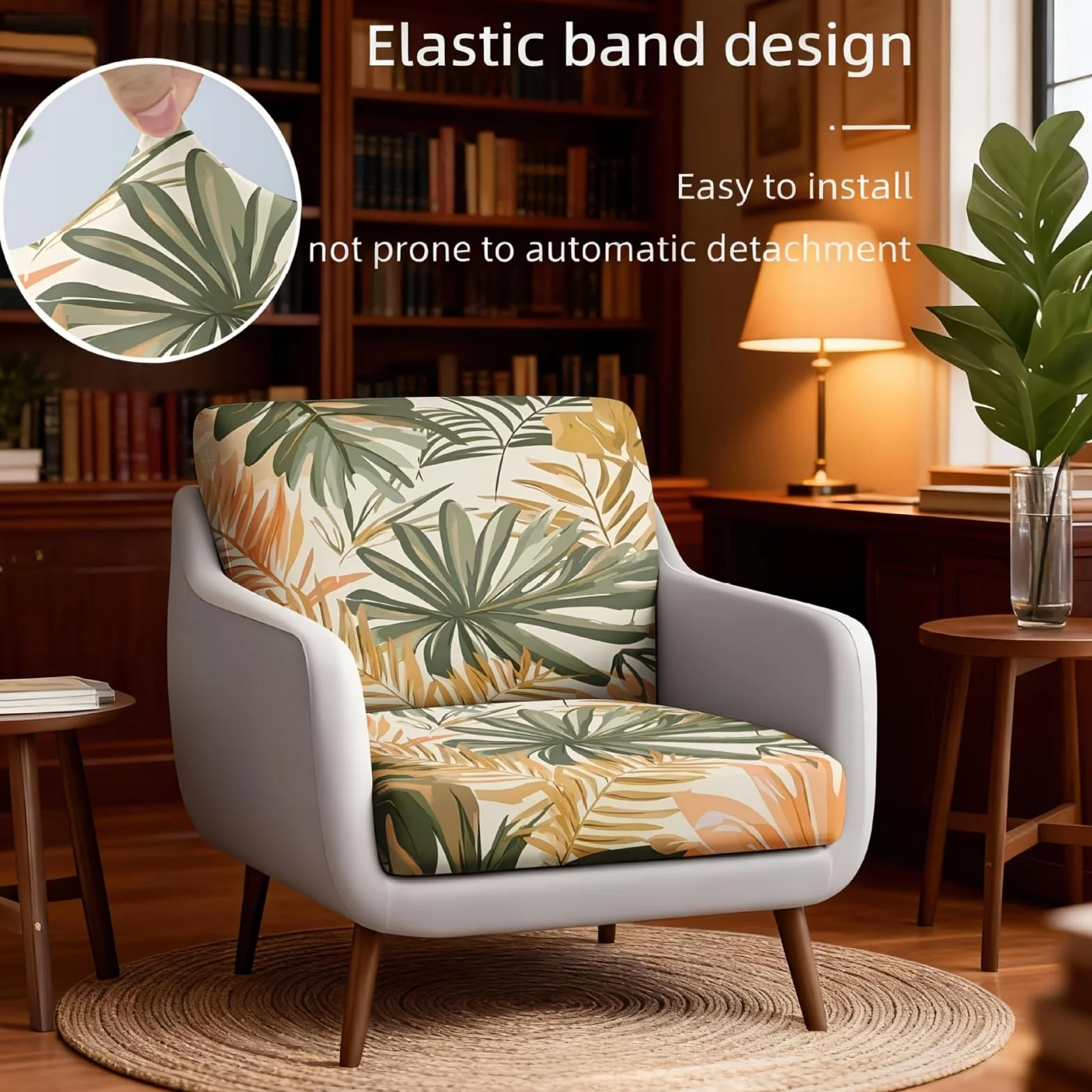 Morbuy Copricuscini Impermeabili per Esterno Giardino Patio, Set 6/8, Divano Angolare in Rattan (Alberi in fiore)