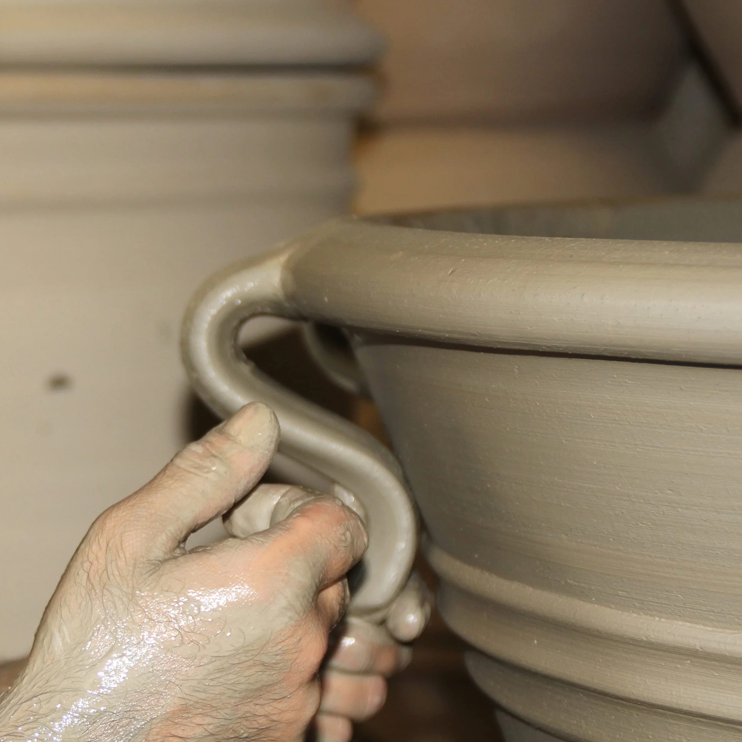 Palatina Werkstatt Anfora in terracotta greca Olea, 50 cm, 100% fatto a mano, ideale per gli amanti del giardino, degli interni e delle anfore