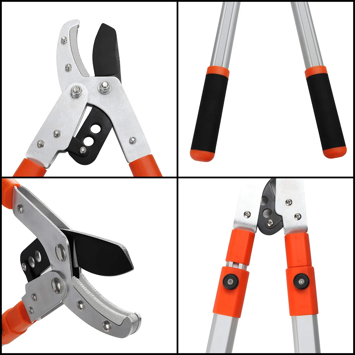 Kurtzy Cesoia Troncarami Telescopico a Incudine 67-100 cm Professionale per Alberi e Rami Spessi da Giardino