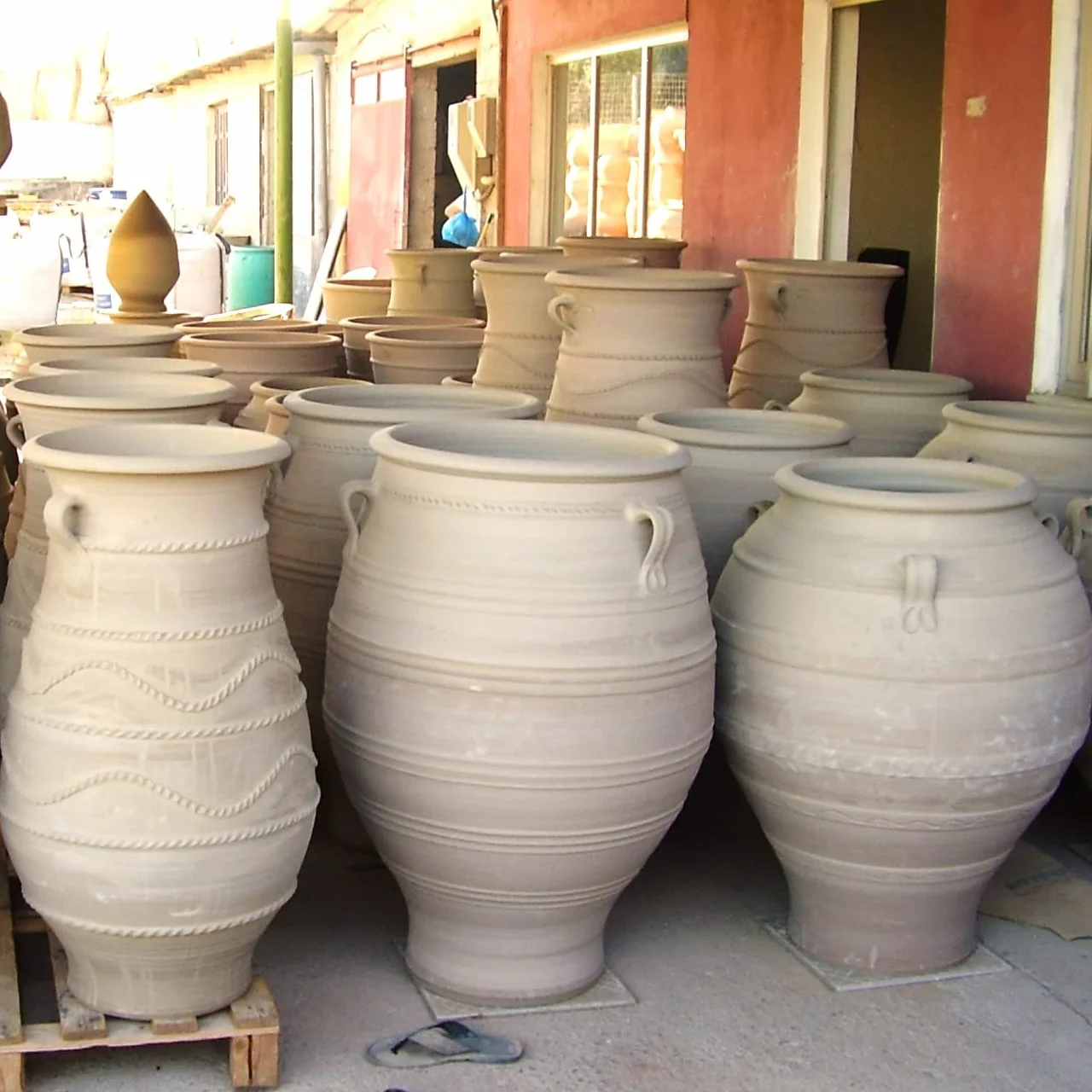 Palatina Werkstatt Anfora in terracotta greca Olea, 50 cm, 100% fatto a mano, ideale per gli amanti del giardino, degli interni e delle anfore