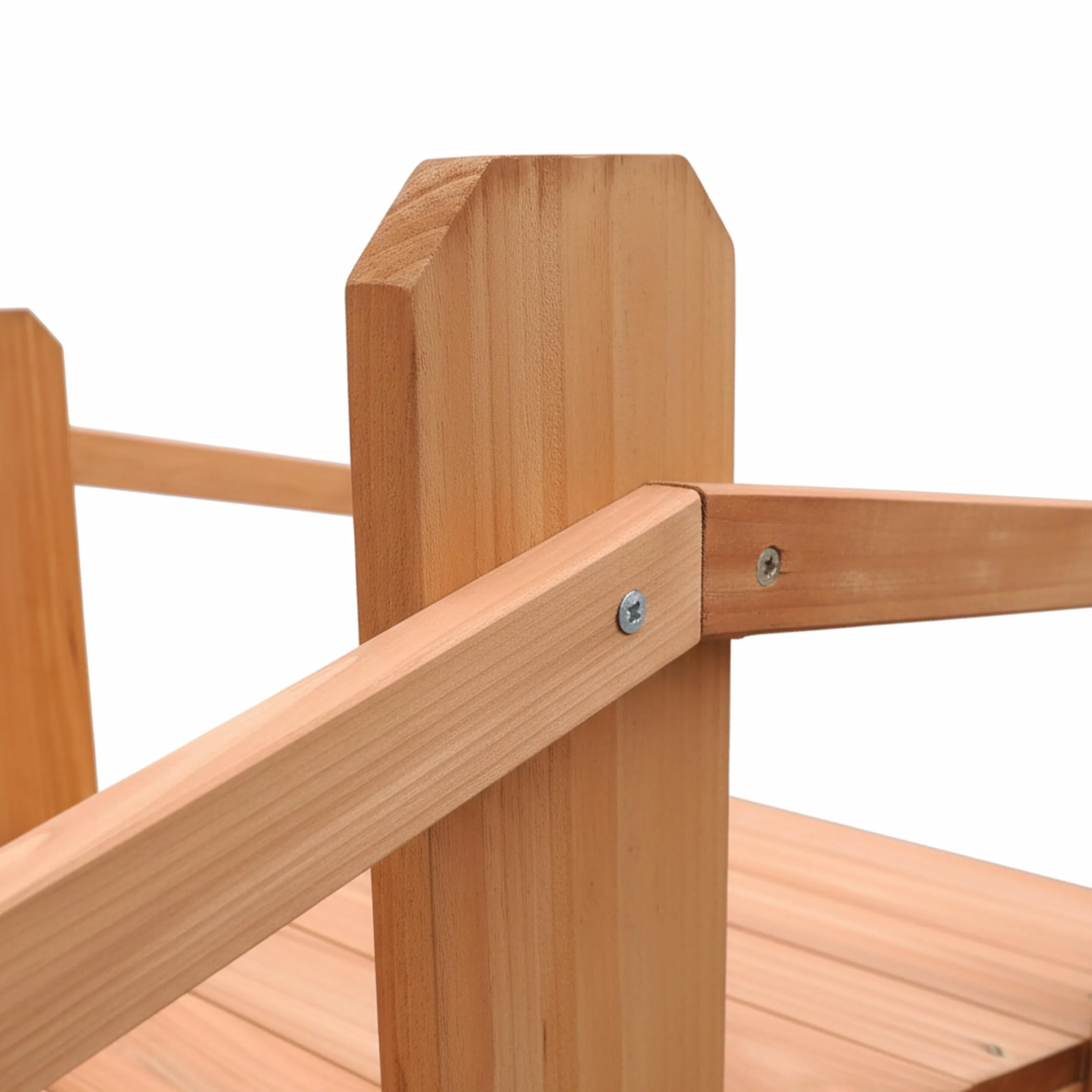 Relaxdays Ponte Giardino in Abete per Stagno/ruscello HxLxP:25x32x70 cm, Max 100 kg, lasurato Arancione