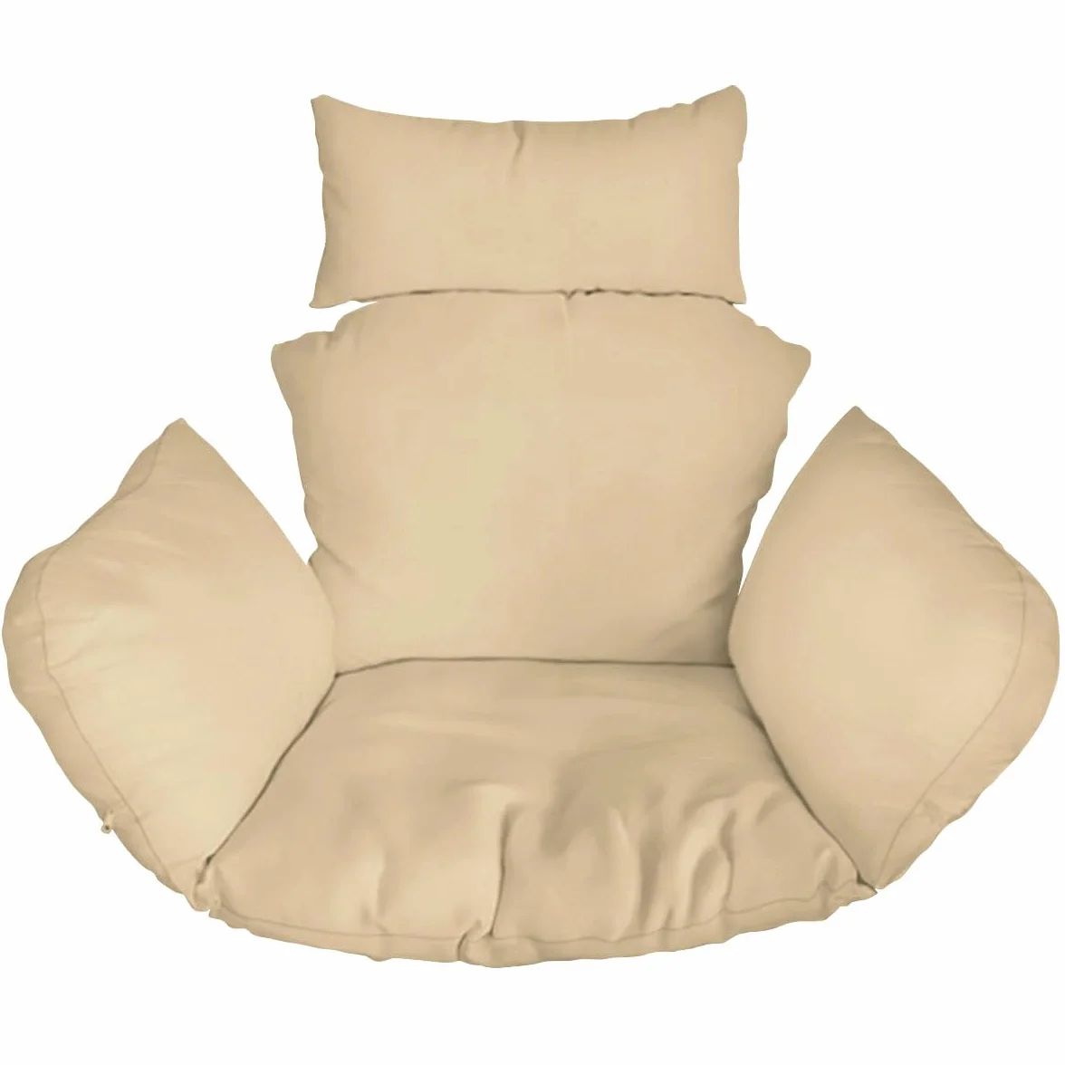 Ferocity Cuscino per sedia amaca, Sedia in Rattan Cuscino, Dondolo Sospesa, Cuscino per sedia con cuscino per la testa di, rivestimento rimovibile, con lacci attaccati, Beige [114]