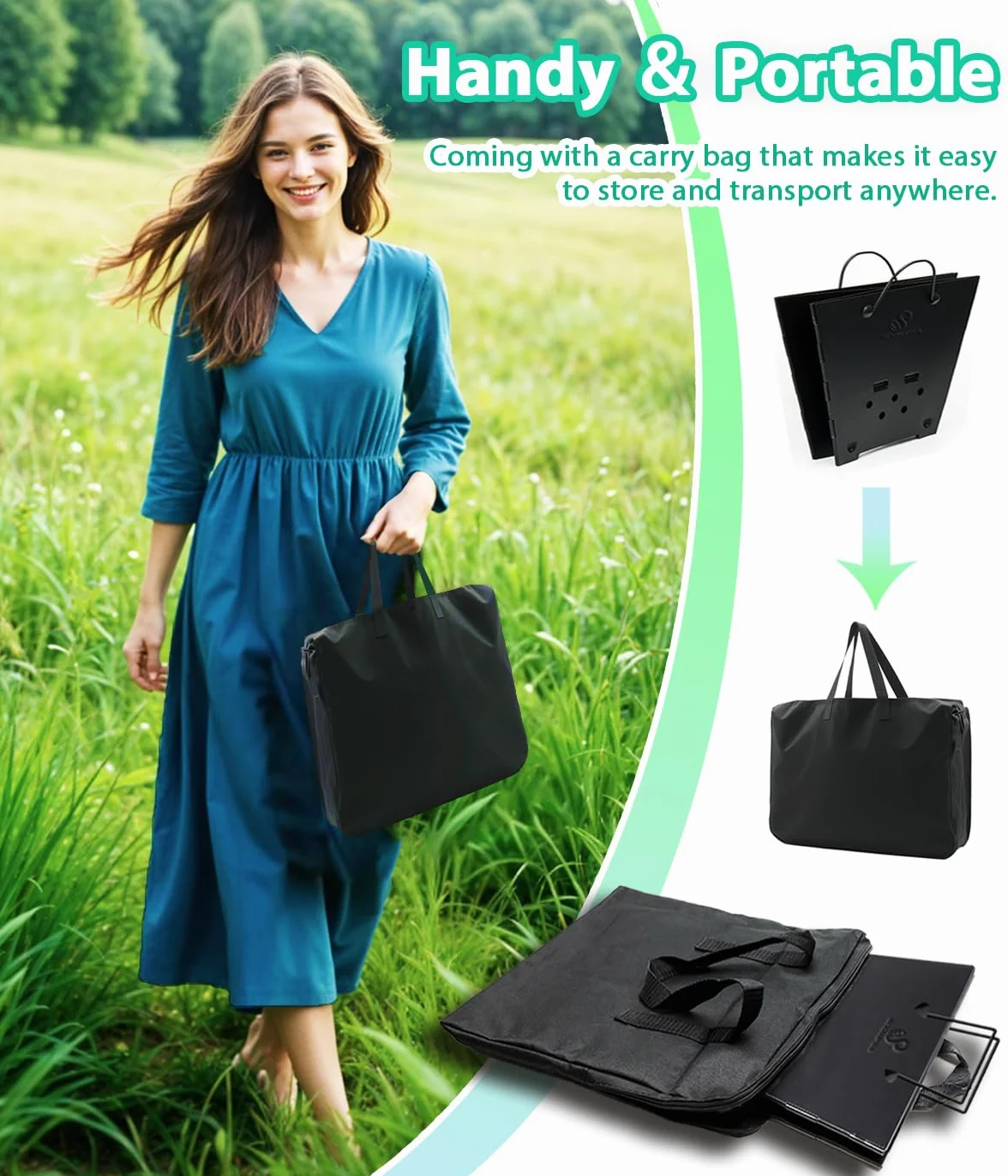 Snowpea Braciere Pieghevole Portatile per Campeggio con Borsa Trasporto e Griglia Superiore