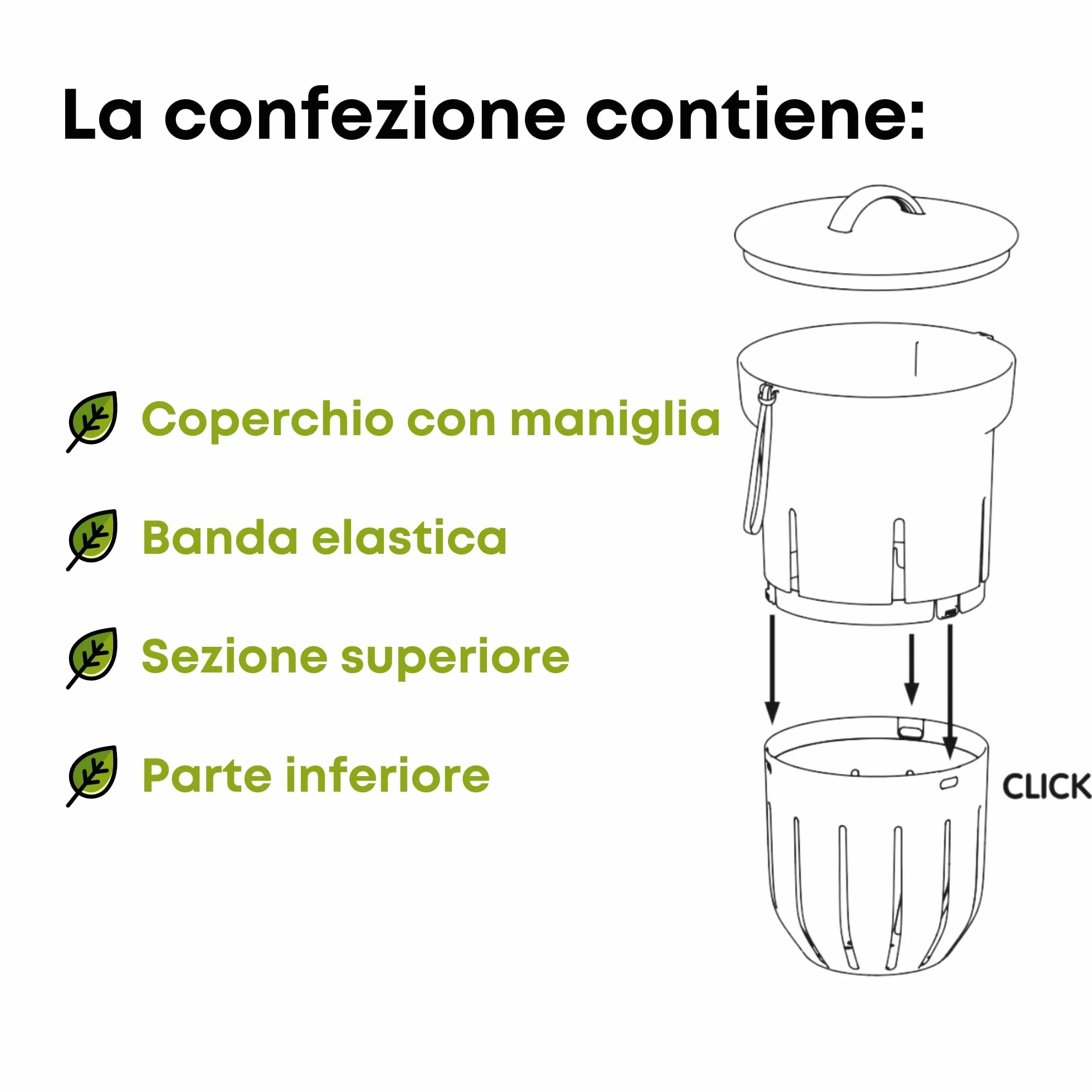 Lombricompostiera 12 L Composter per Letti Rialzati, Secchio da Esterno con Coperchio, Plastica Riciclata Terracotta