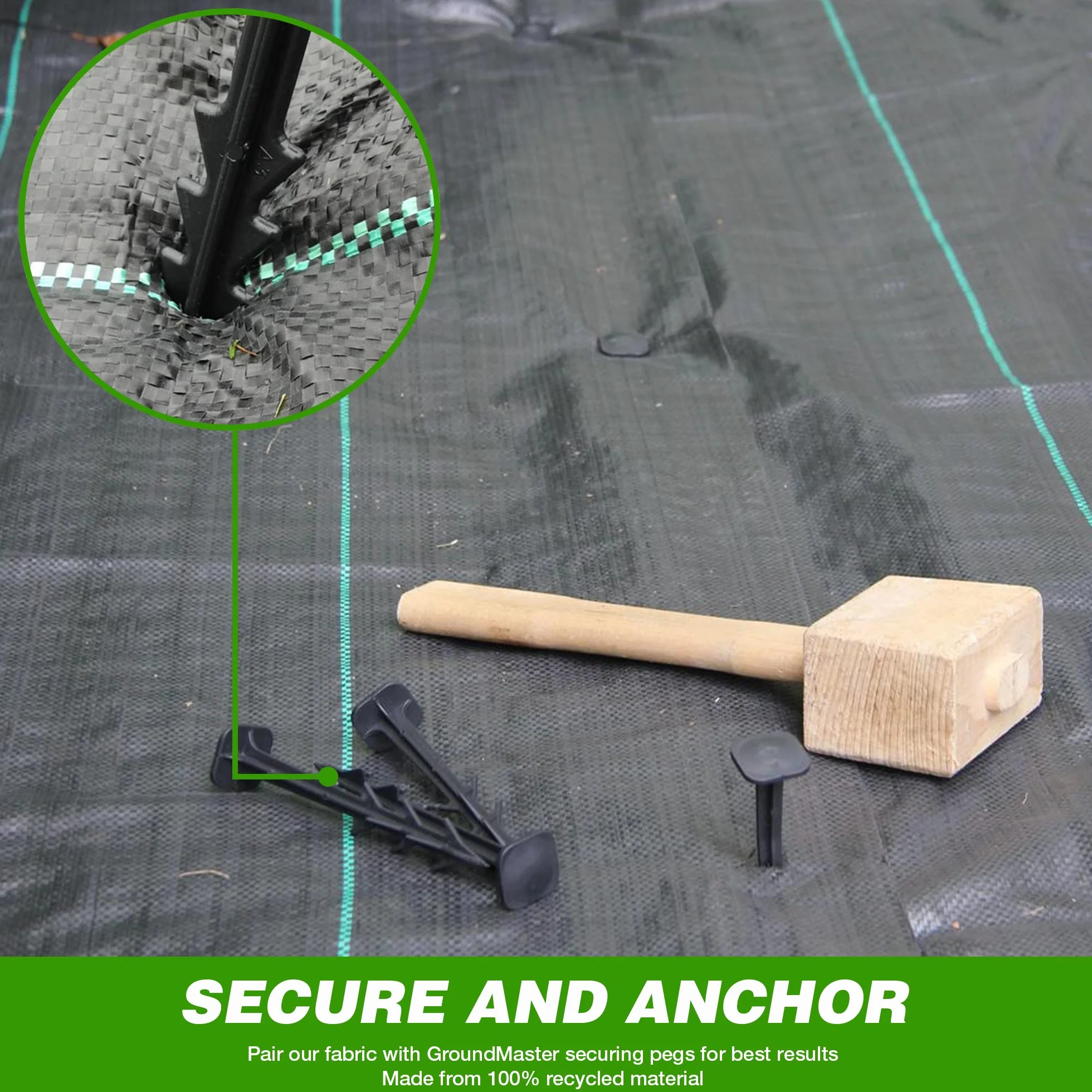 GROUNDMASTER Telo Anti Erbacce Pacciamatura 4 m x 10 m