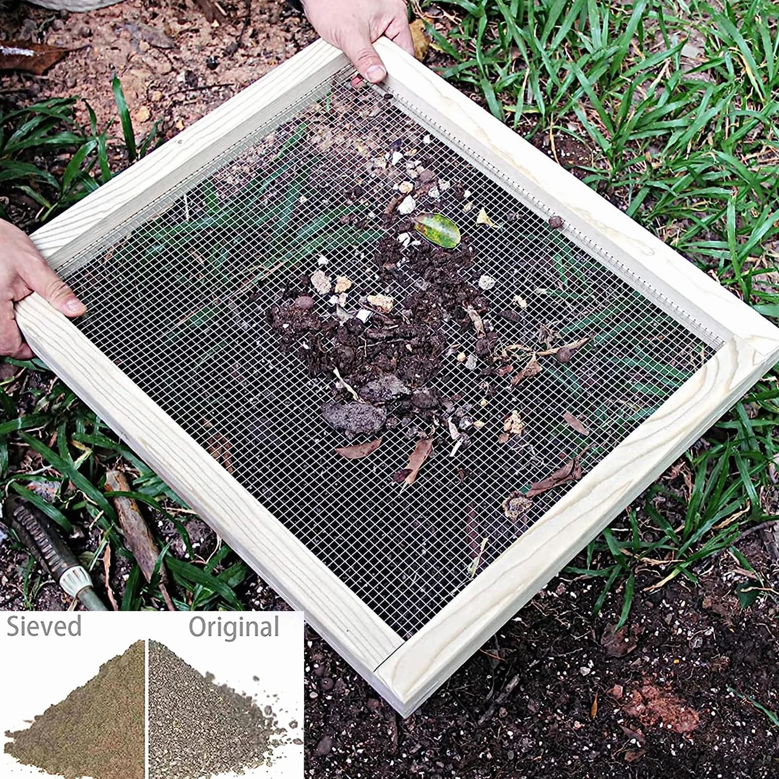 Setaccio per Terreno da Giardino Multifunzionale Palmare 50x44