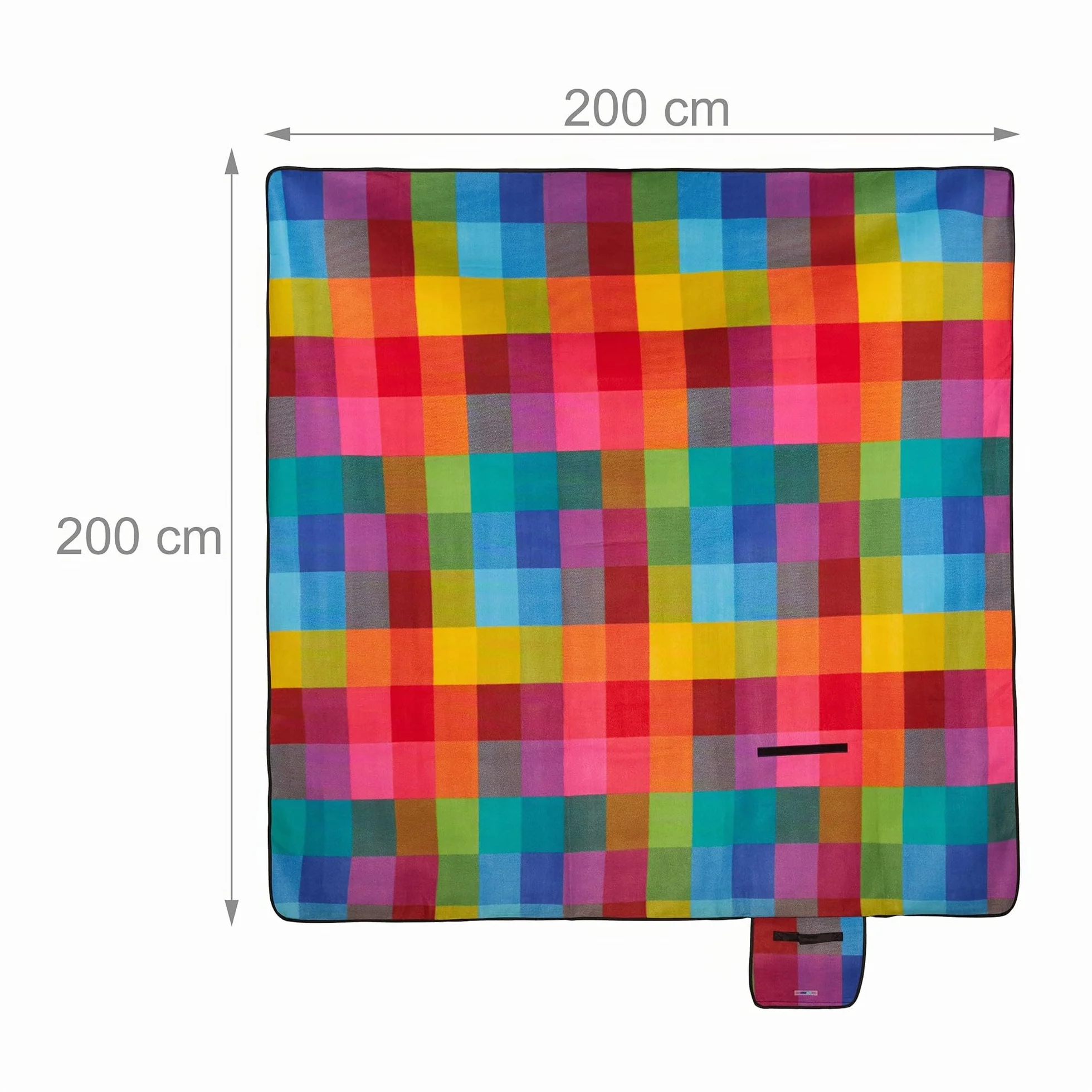 Relaxdays Coperta da Picnic XXL Impermeabile Rivestito Alluminio Isolante 200x200