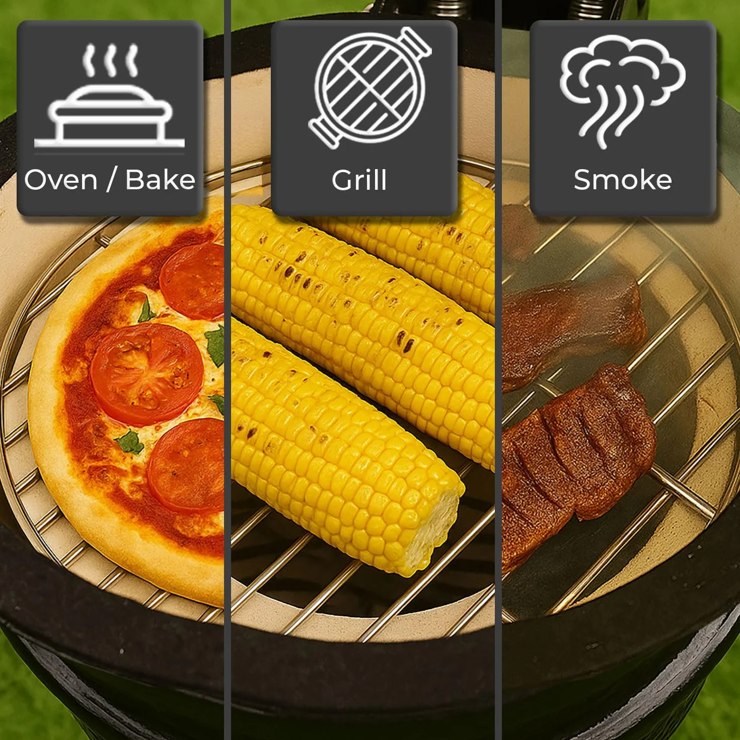 Neo Kamado Mini barbecue in ceramica 33 cm affumicatore forno portatile supporto