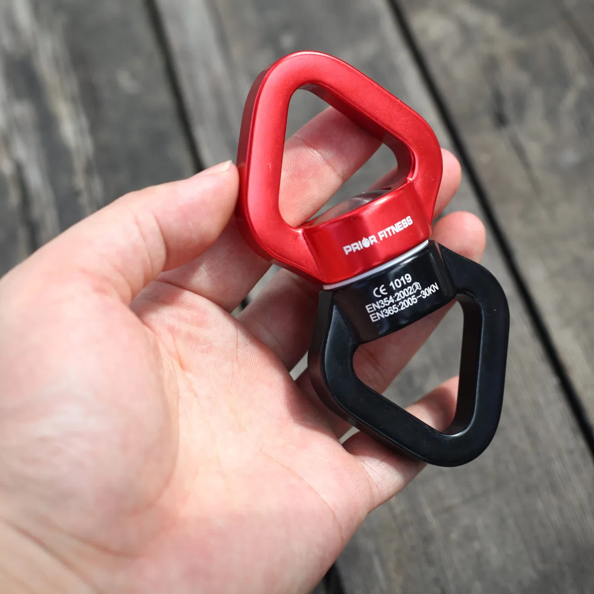 PRIOR FITNESS Accessori per altalena in seta 30KN rosso e nero Gancio girevole a 360° Certificato CE