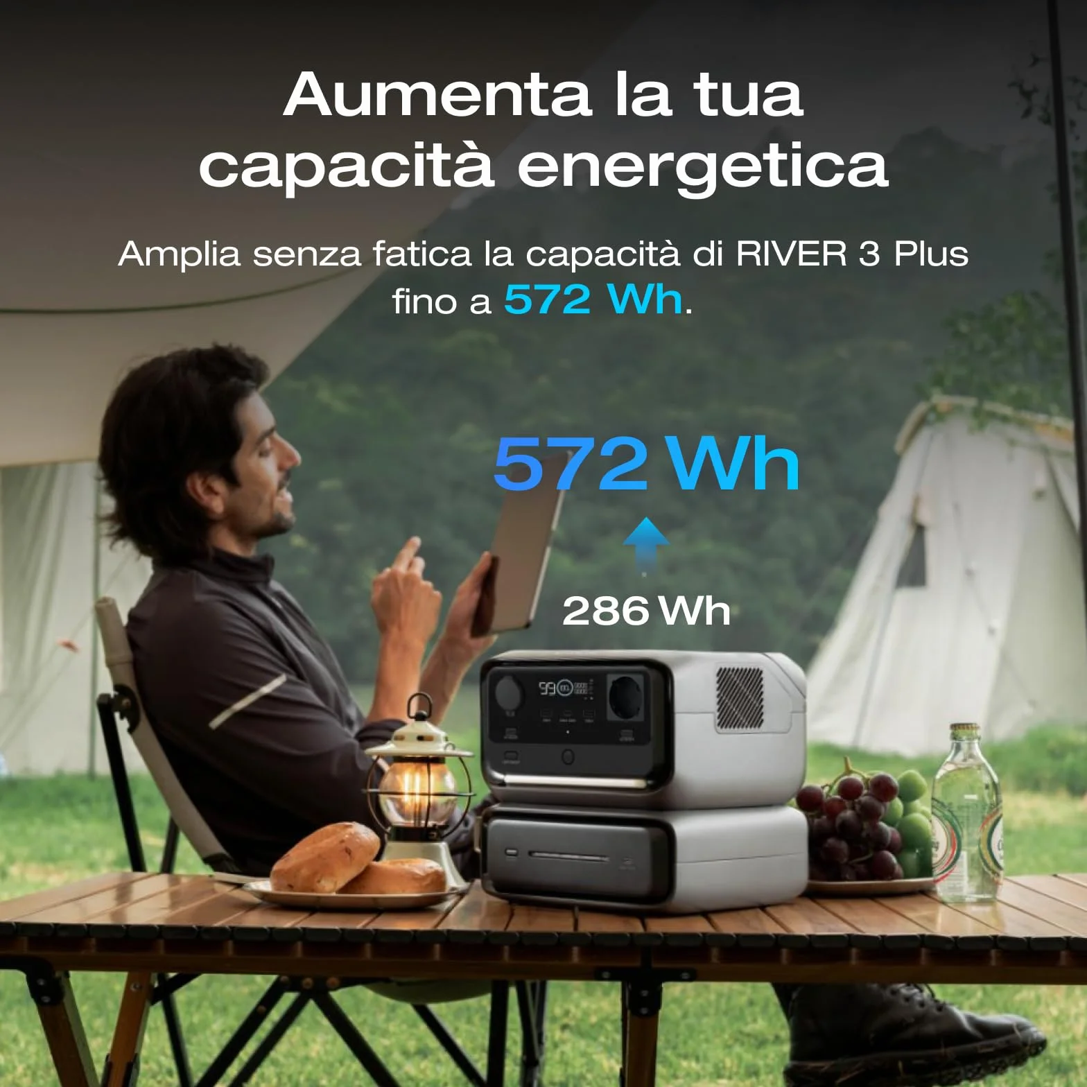 EcoFlow RIVER 3 Max Centrale elettrica portatile 572Wh 1200W UPS