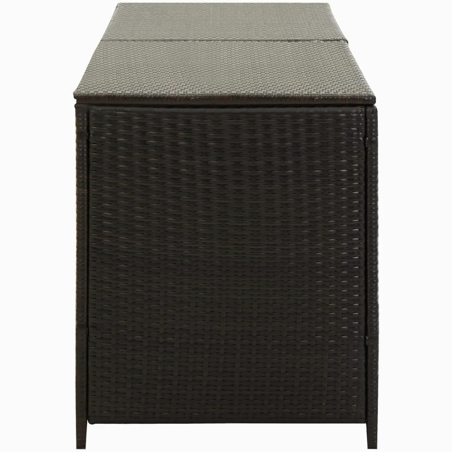 BaraSh Baule da Giardino in Polyrattan 200x50x60 cm Marrone,Baule da Giardino,Bauli e Contenitori da Giardino,Contenitore Giardino(SPU:46475)