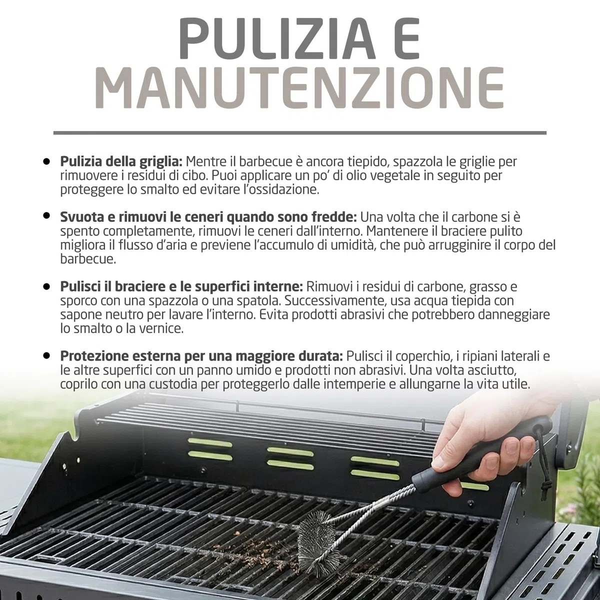 Amig Barbecue a gas IGNIS 3+1 117x55x110 cm Superficie cottura 54x38 cm Griglia ghisa Nero