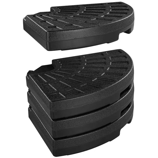 Yaheetech Base per Ombrellone Set 4 Pezzi Riempibile con Sabbia o Acqua 52L in HDPE per Esterno Giardino Veranda Nero
