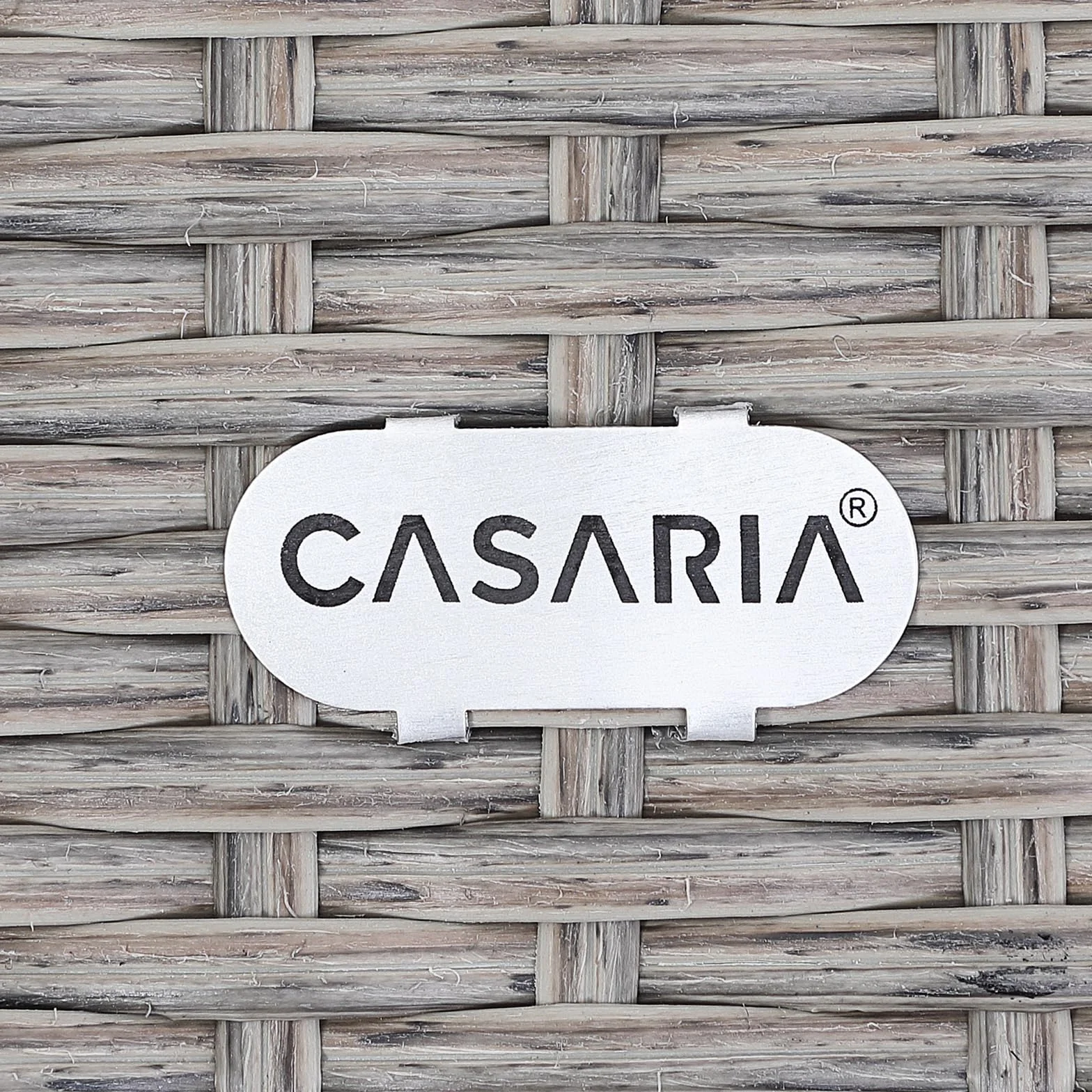 Casaria Tavolo Rotondo da Giardino Polyrattan Ø60 Piano in Vetro 5mm Altezza Regolabile