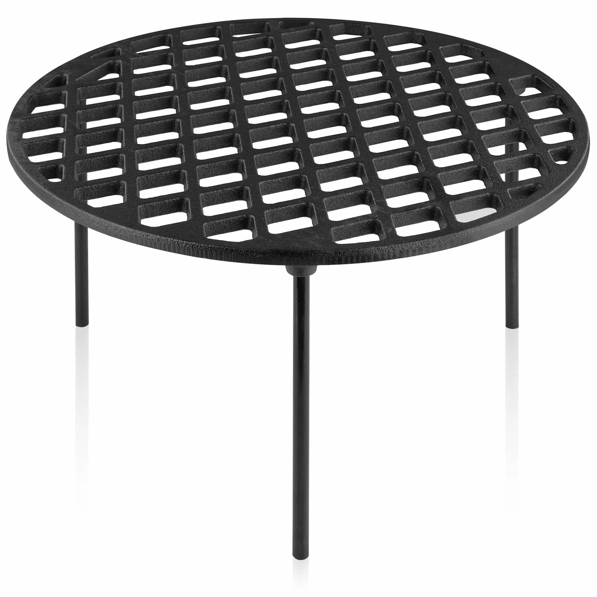 BBQ-Toro Griglia in ghisa Ø 35 cm con 3 gambe | Rotonda | Sottopentola per forno olandese | Accessori per barbecue | Treppiede | Griglia in ghisa | Griglia | Griglia per barbecue