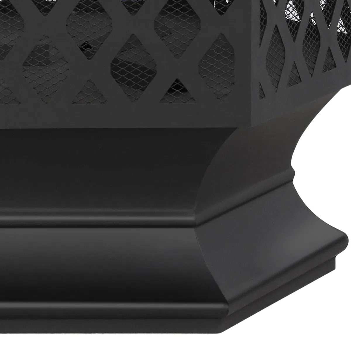 Yaheetech Braciere da Giardino Esterno a Legna Esagonale per Riscaldamento con Coperchio e Attizzatoio per Raduno Campeggio 61 x 61 x 62 cm Nero