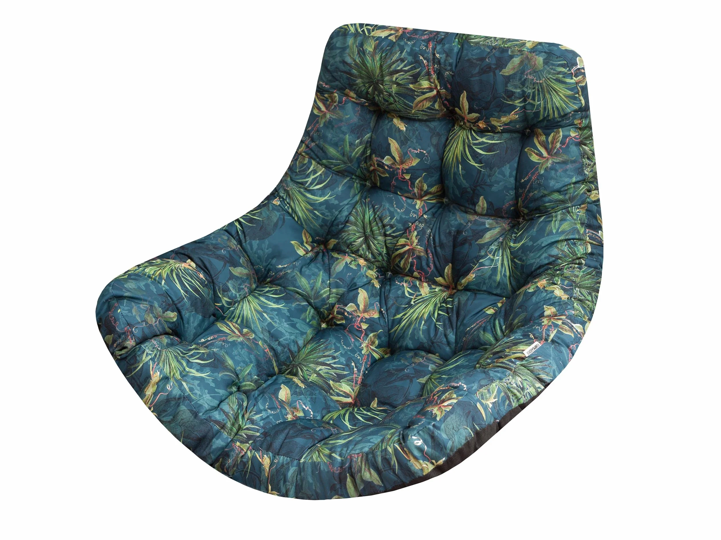 Cuscino per poltrona sospesa in polyrattan e rattan, prato verde