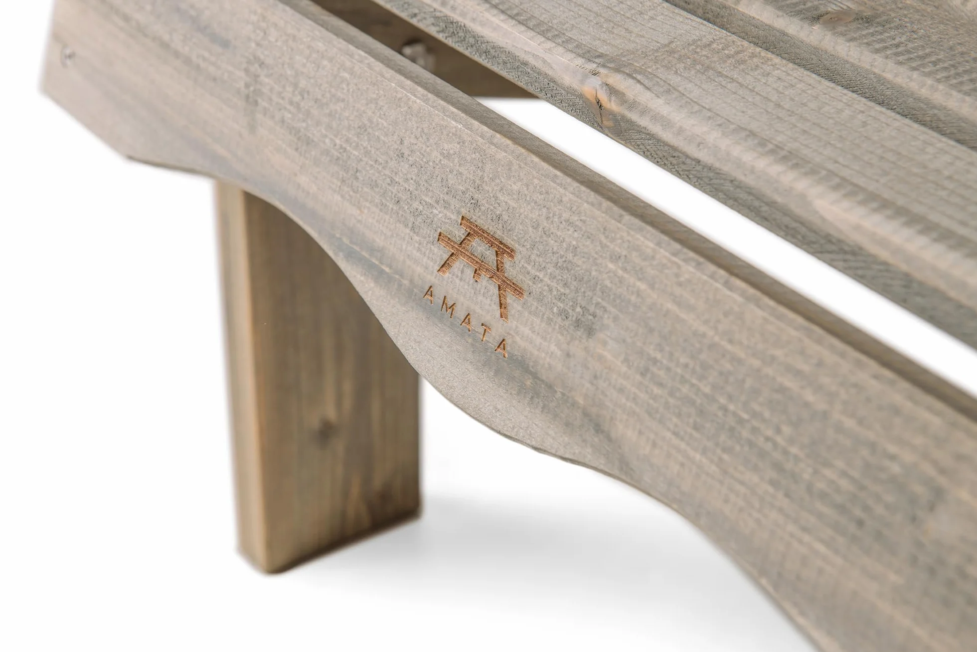 AMATA Sedia singola Adirondack per esterni, collezione UNGURS - Sedia in legno resistente alle intemperie per patio, cortile e giardino braciere - ergonomica e resistente, design senza tempo (grigio)