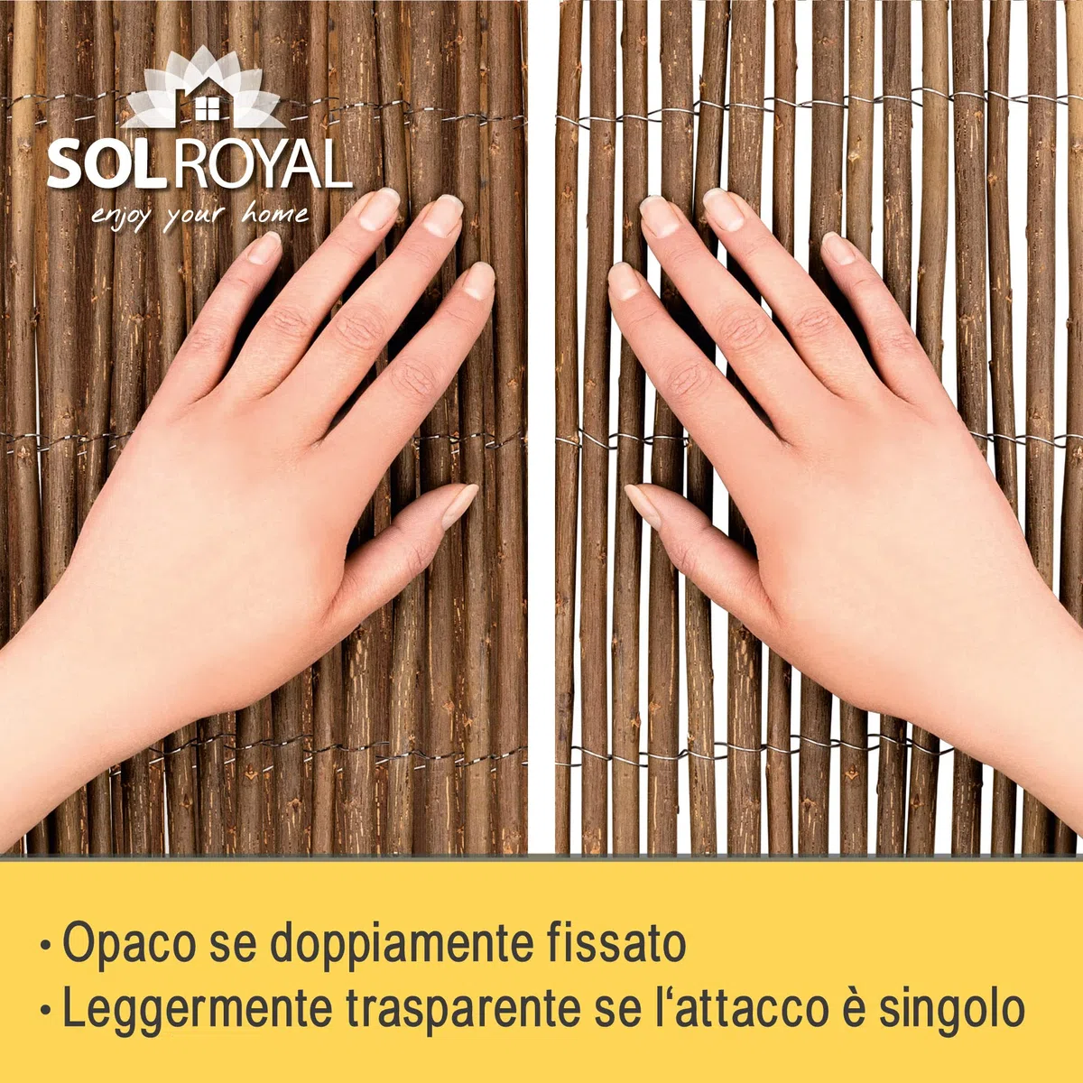 Sol Royal Arella Vimini Frangivista Frangivento SolVision W79 Pannello Recinzione 500x200 cm
