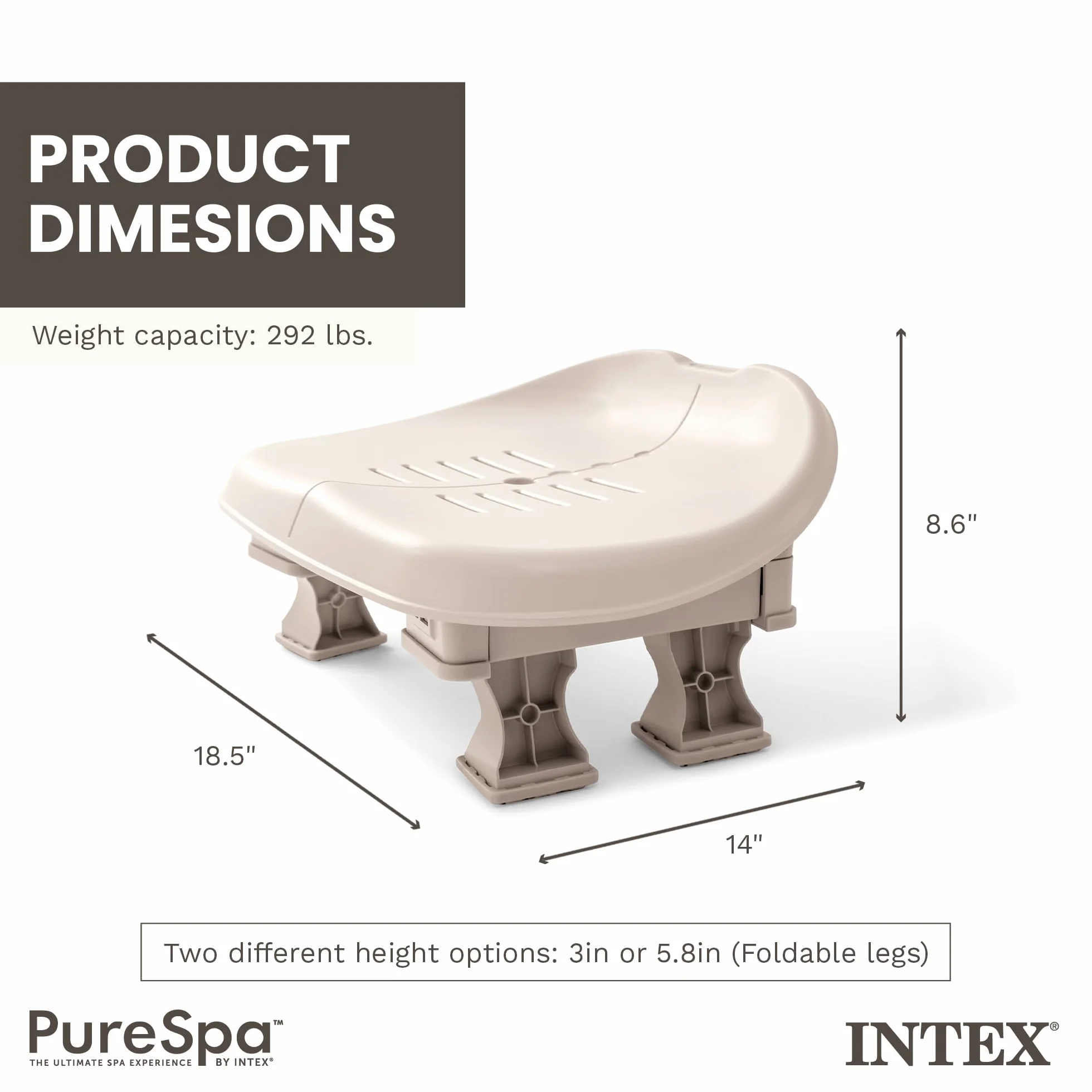 Intex PureSpa Sedile Spa, marrone chiaro