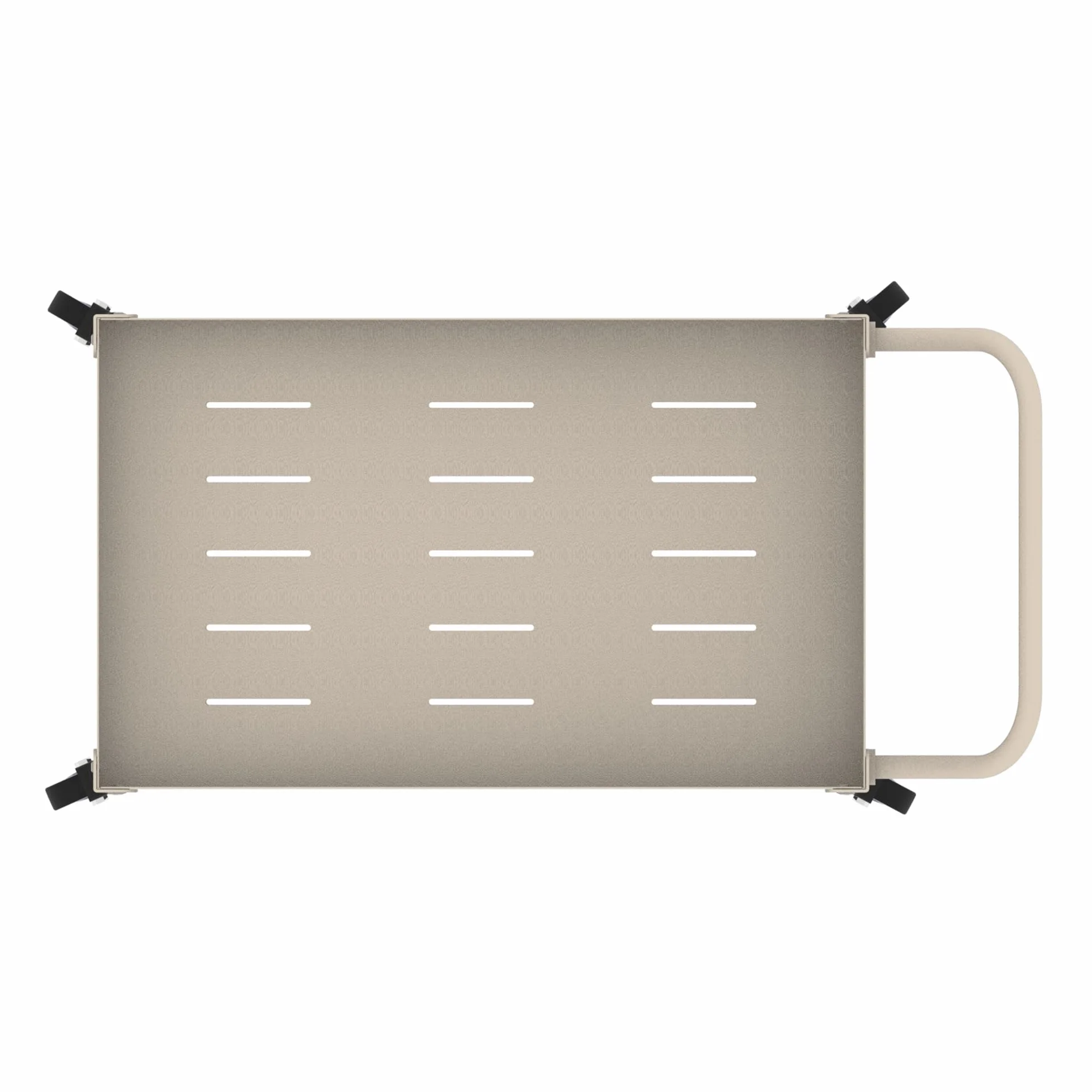Casa.pro Carrello Portavivande da Giardino in Acciaio con 2 Ripiani 72x77x38 cm Champagne