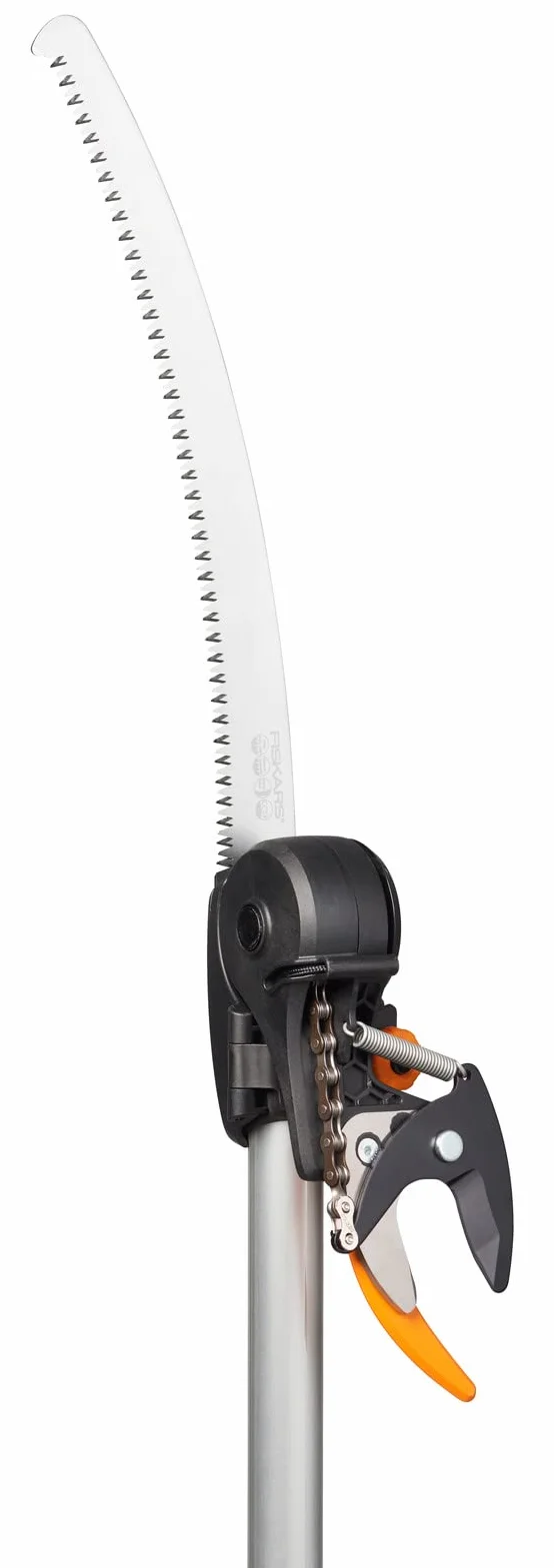 Fiskars Set Svettatoio Telescopico Bypass, Lama Acciaio, Manico Alluminio, 2,4-4 m, UPX86, Seghetto Acciaio Temprato 46 cm