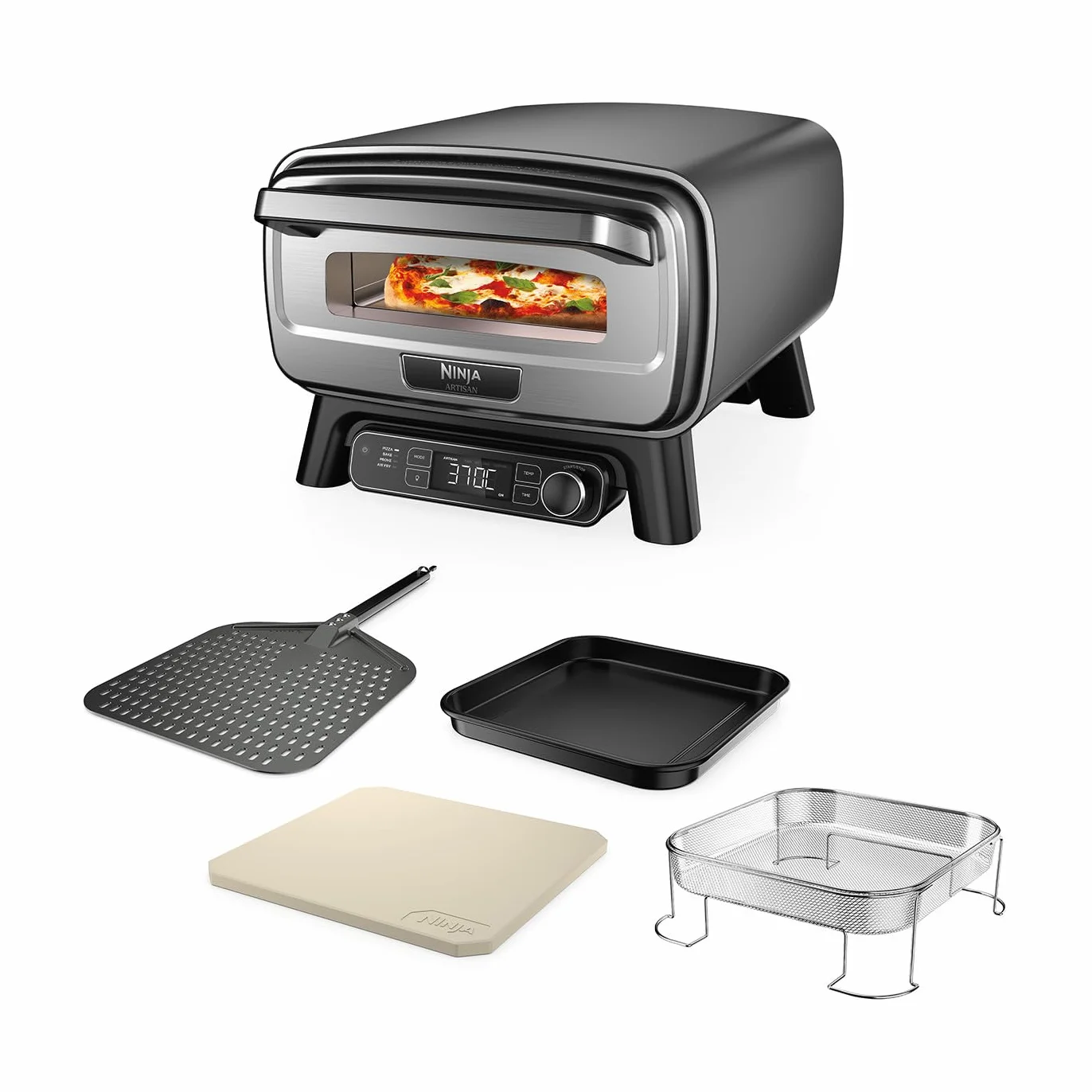 Ninja Artisan Forno elettrico per pizza e friggitrice ad aria MO201EU 30 cm