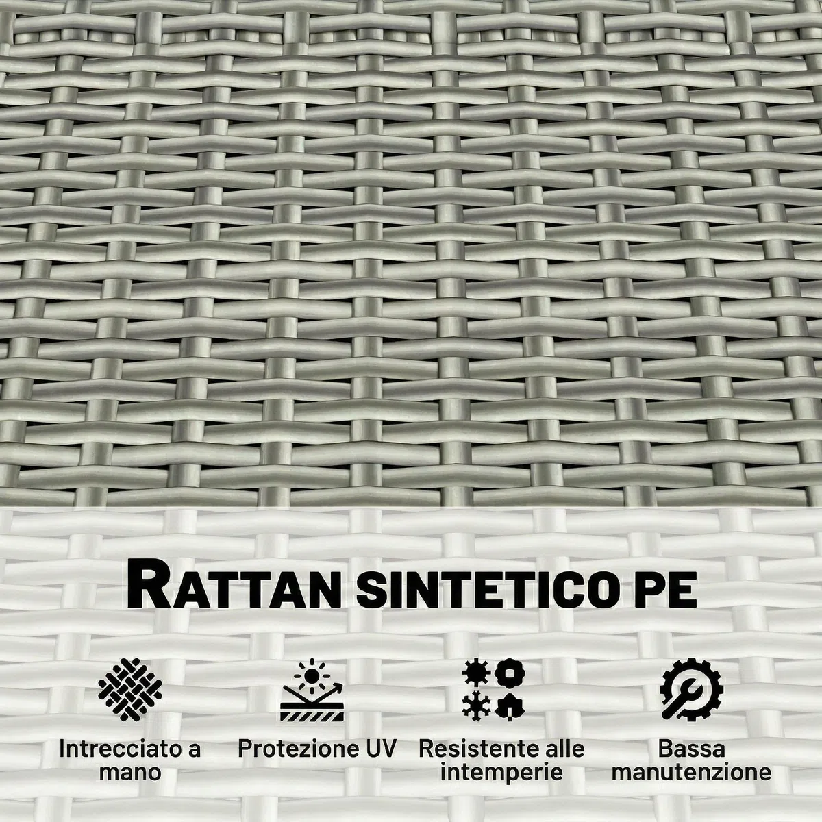 Outsunny Cassapanca Contenitore da Esterno in Rattan PE 170L, Panca Contenitore da Esterno 2 Posti con Braccioli in Legno di Acacia, Cuscino Lavabile, Fodera con Cerniera, Pistone a Gas, Grigio Chiaro