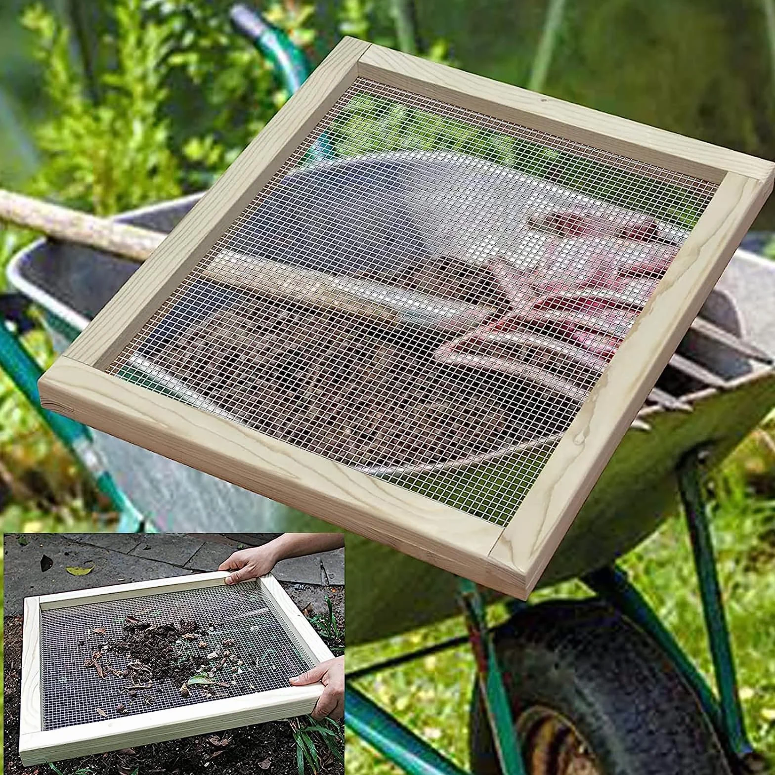 Setaccio per Terreno da Giardino Multifunzionale Palmare 50x44