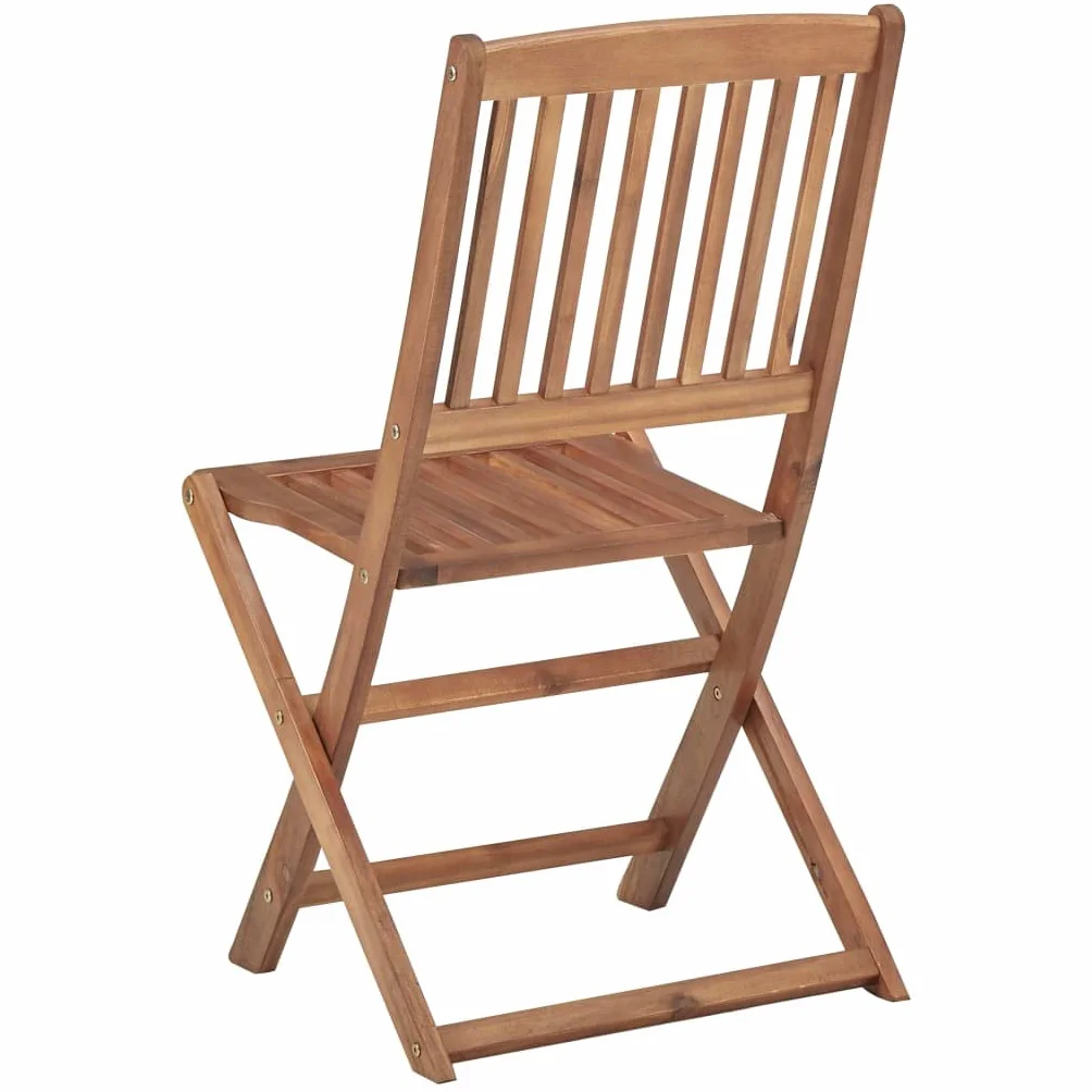 vidaXL Sedie da Giardino Pieghevoli 4 pz Legno Massello d'Acacia