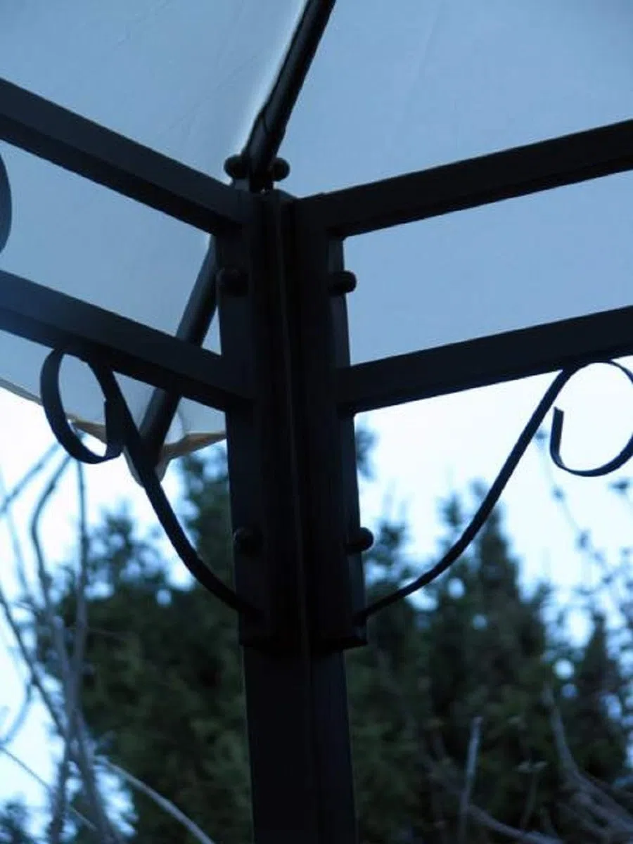 Telo di Copertura per Gazebo Ricambio 3x3m Ecrù con Airvent Aggancio Spigoli