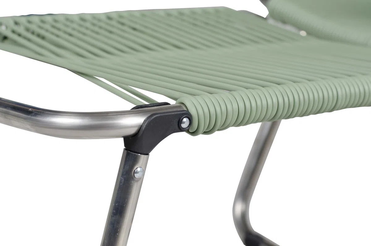 Fiam Spaghetti Poltrona Relax Cordonata Da Esterno Telaio Alluminio PVC Sage Green
