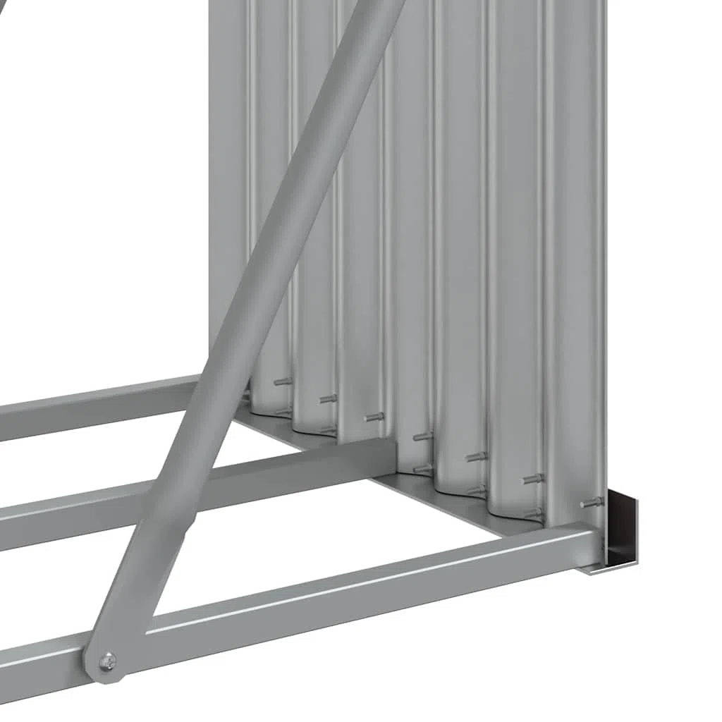 vidaXL Portalegna Acciaio Zincato Antracite 234x45x100 cm