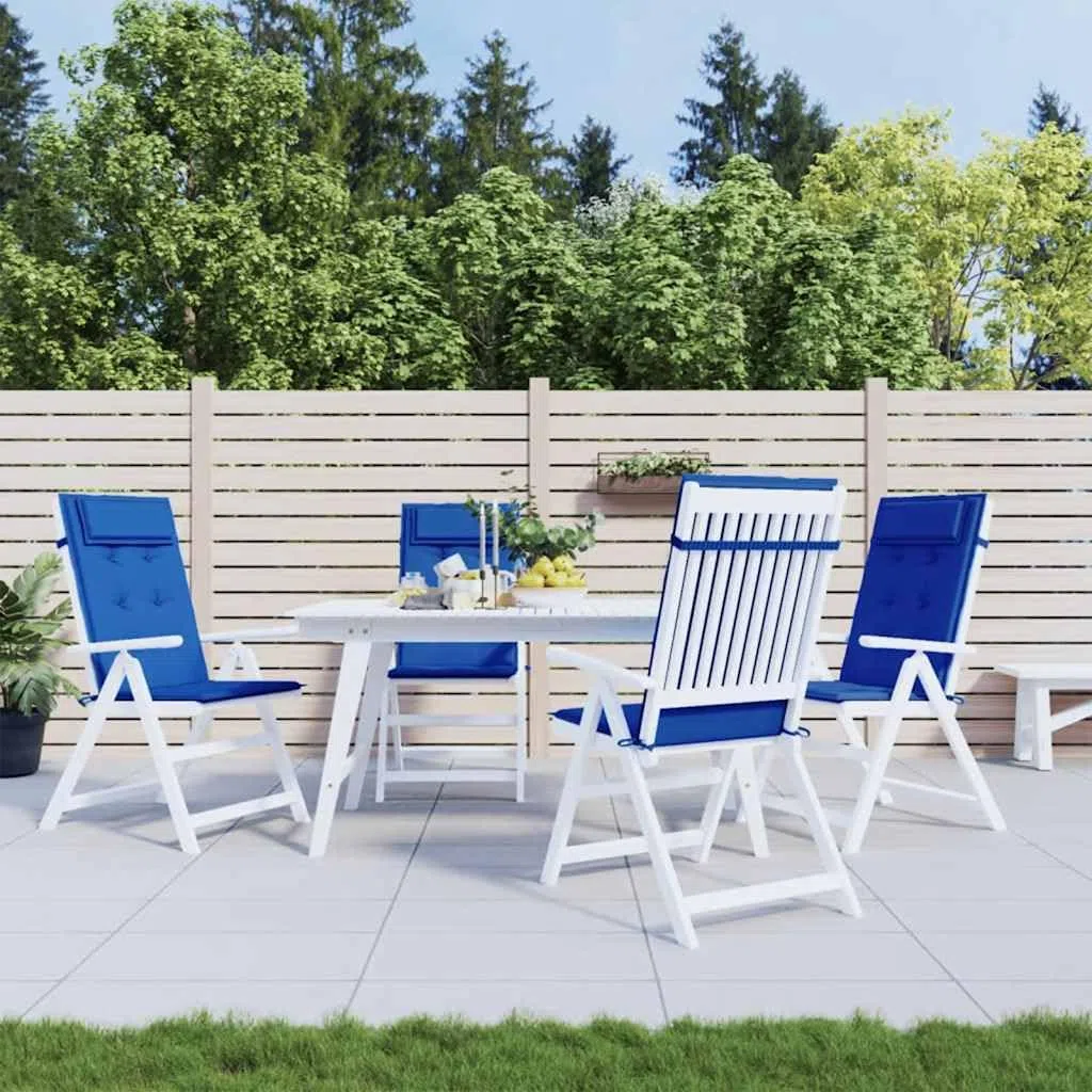 vidaXL Cuscini Sedia con Schienale Alto 6 pz Blu Reale Tessuto Oxford