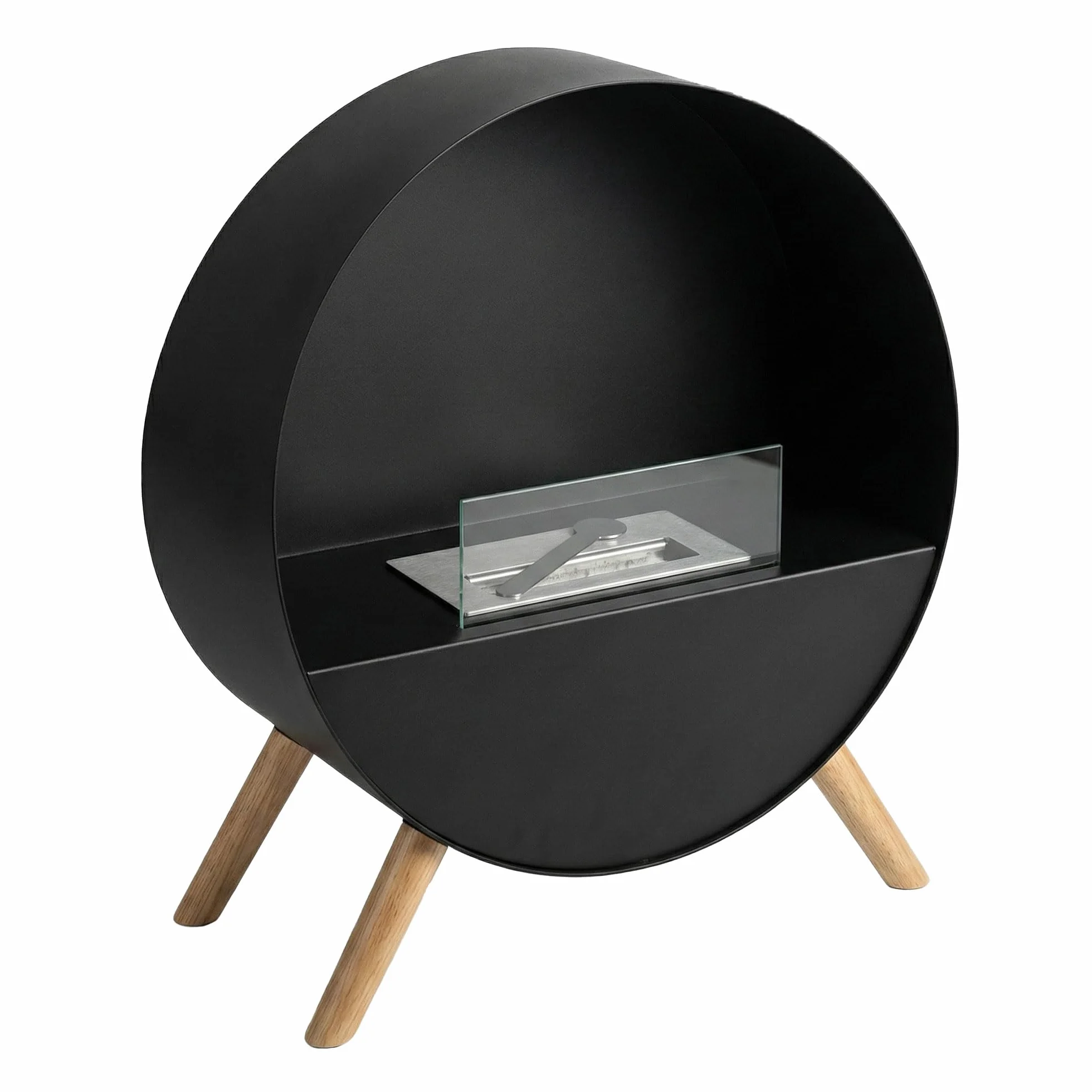Frankystar Venere Camino da Pavimento 60x72x30 cm cdi Design da Interno Piedi in Legno di Pino Nero