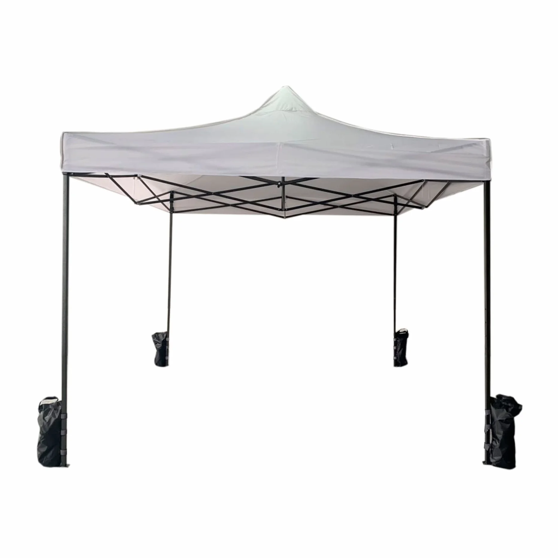 Rebecca Mobili Gazebo Tendone a Fisarmonica 3,1 x 3 x 3 mt Poliestere Metallo Bianco con Custodia e Pesi