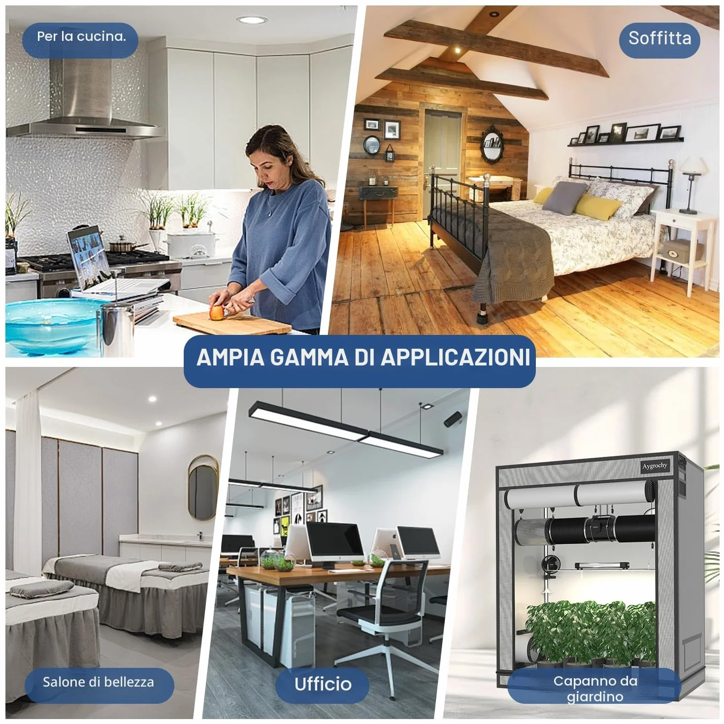 Ventola Aspirazione 100mm 363 m³/h Estrattore Aria In Linea con Controllore di Velocità