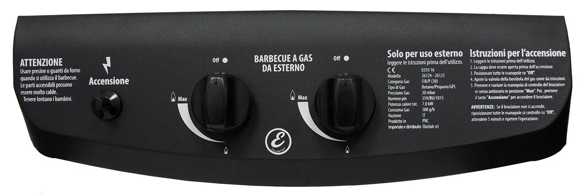 Barbecue a Gas 3 Bruciatori con Termometro Digitale Integrato e Bruciatore Laterale in Acciaio Inox