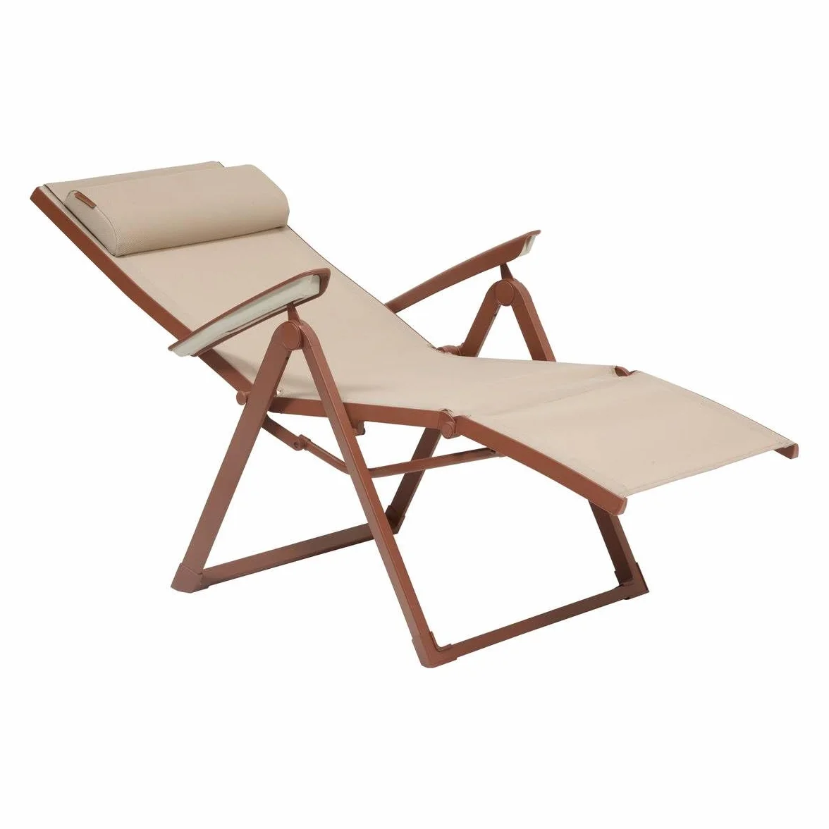 Hespéride Sedia da giardino reclinabile Decima Lino Mogano Alluminio