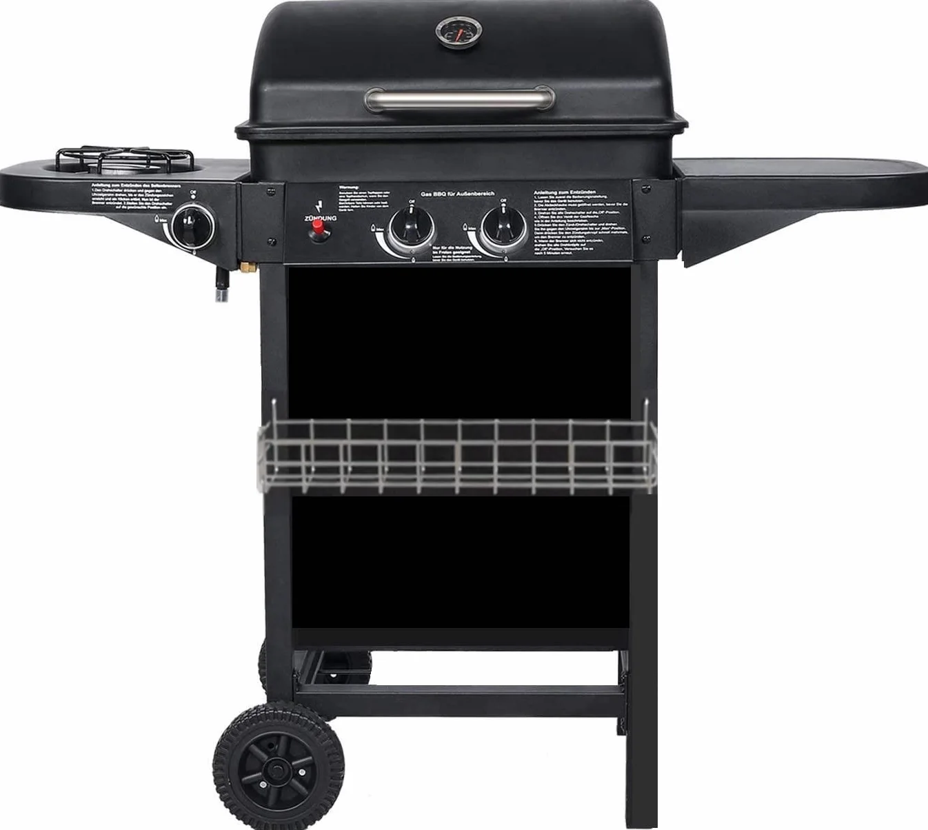 Barbecue a gas 2 bruciatori compatti 8,7 kW acciaio