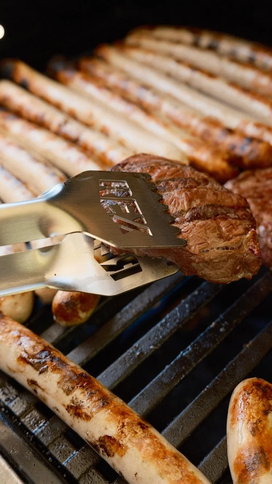 Pinza per barbecue professionale XXL in acciaio inox extra lunga 58 cm, robusta e durevole