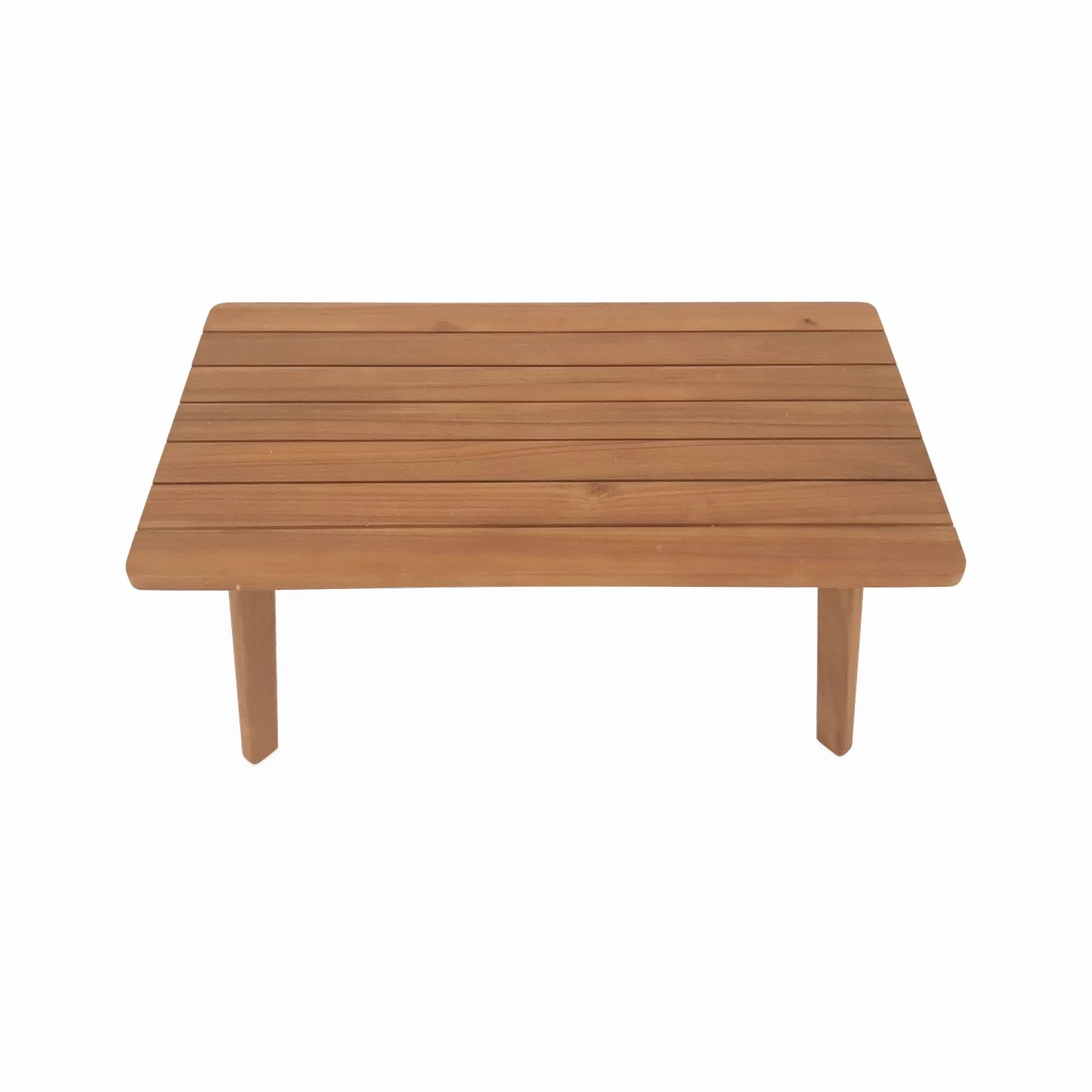 sweeek Salotto da Giardino in Legno e Canna Rotonda, 4 posti Marrone Naturale - 117x64x74 cm