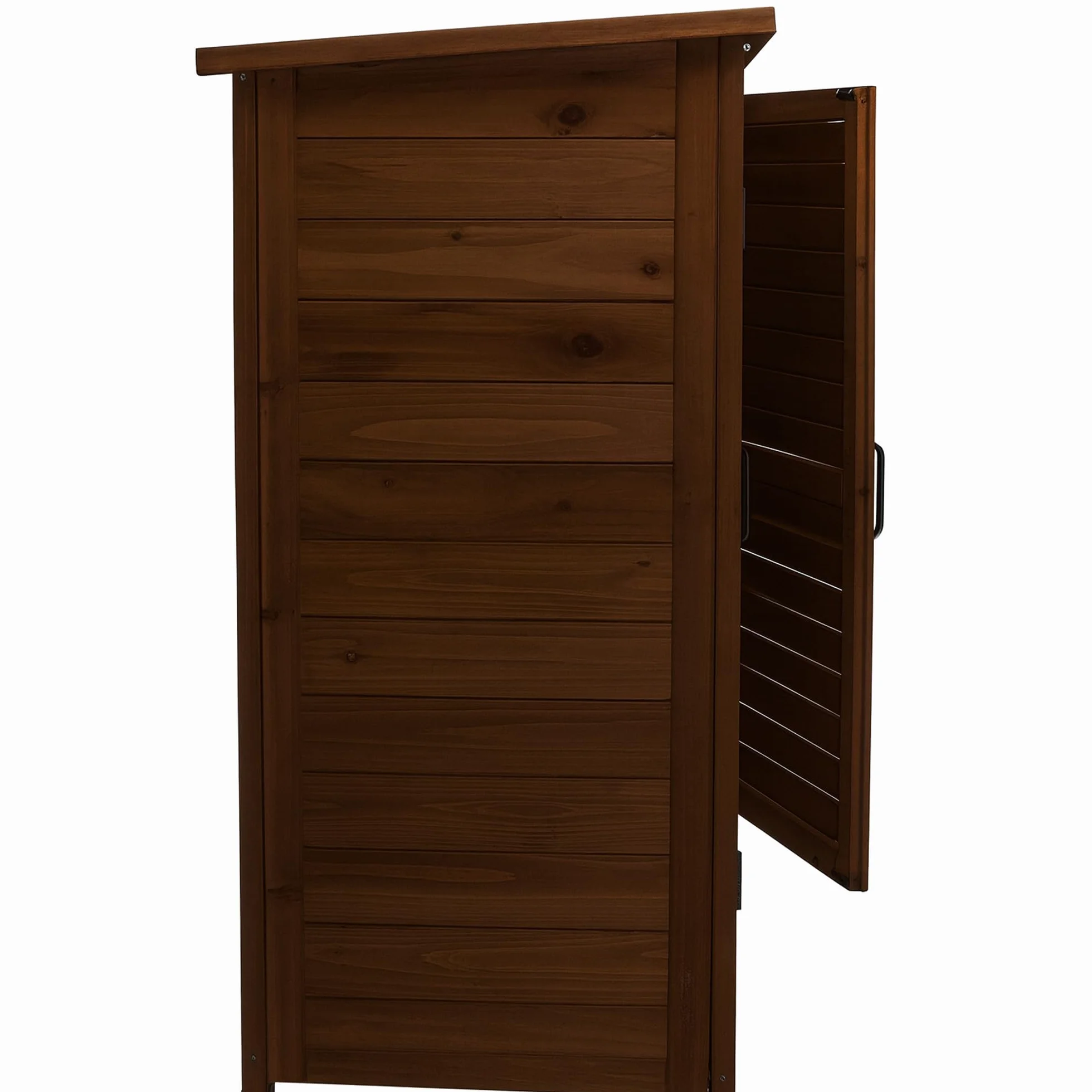 Frankystar Arborea - Armadietto da Giardino 87x96,5x46,5 cm 2 Ante con Tetto Spiovente in Legno di Abete per Attrezzi