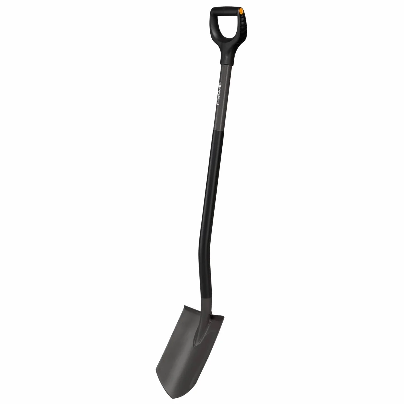 Fiskars Vanga a Punta, Vanga per Terreni Duri e Sassosi, Lunghezza: 125 cm, Acciaio al Boro di Ottima Qualità, Grigio/Nero, Ergonomic, 1070639