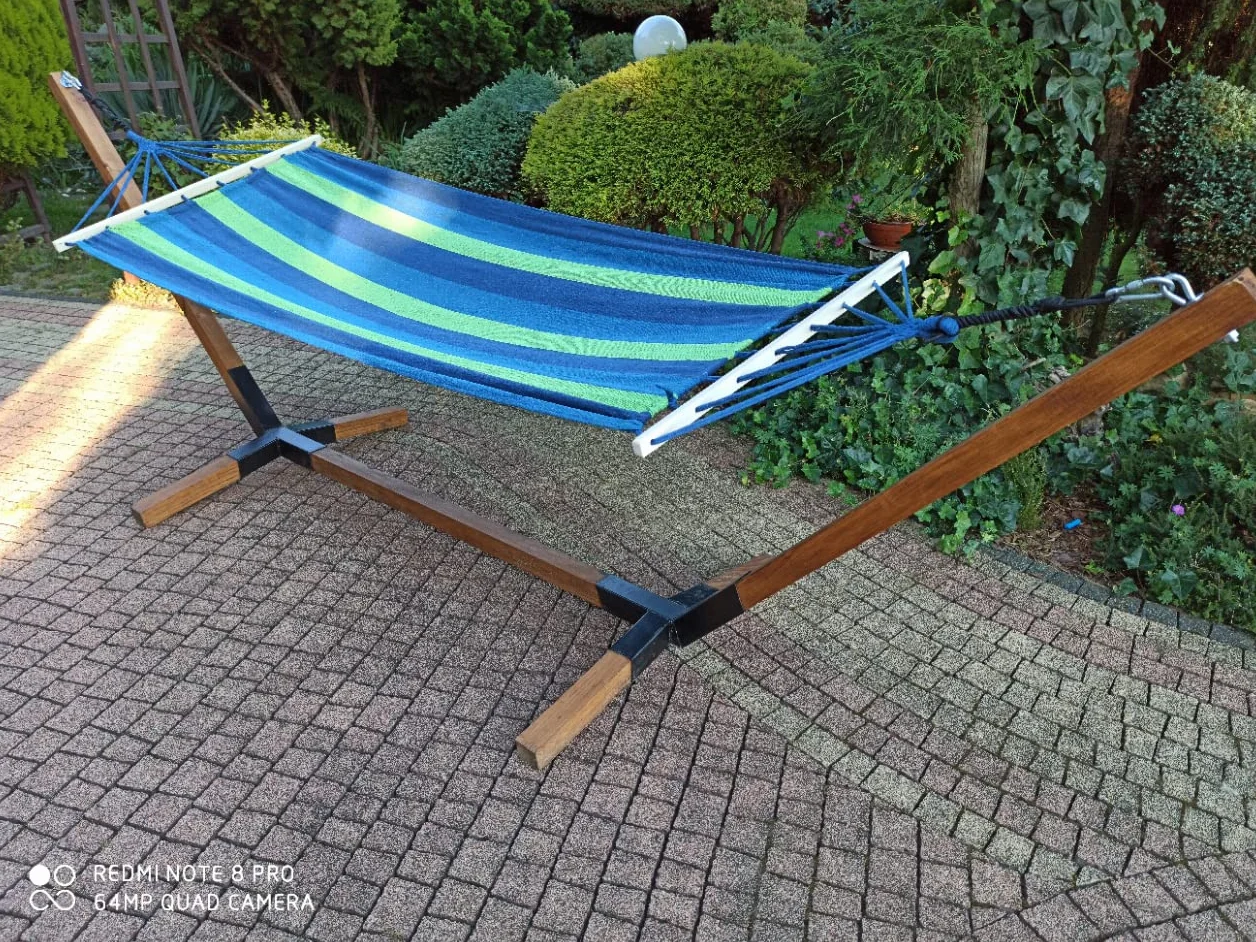 Telaio per amaca in legno duro, stabile, capacità 200 kg, universale