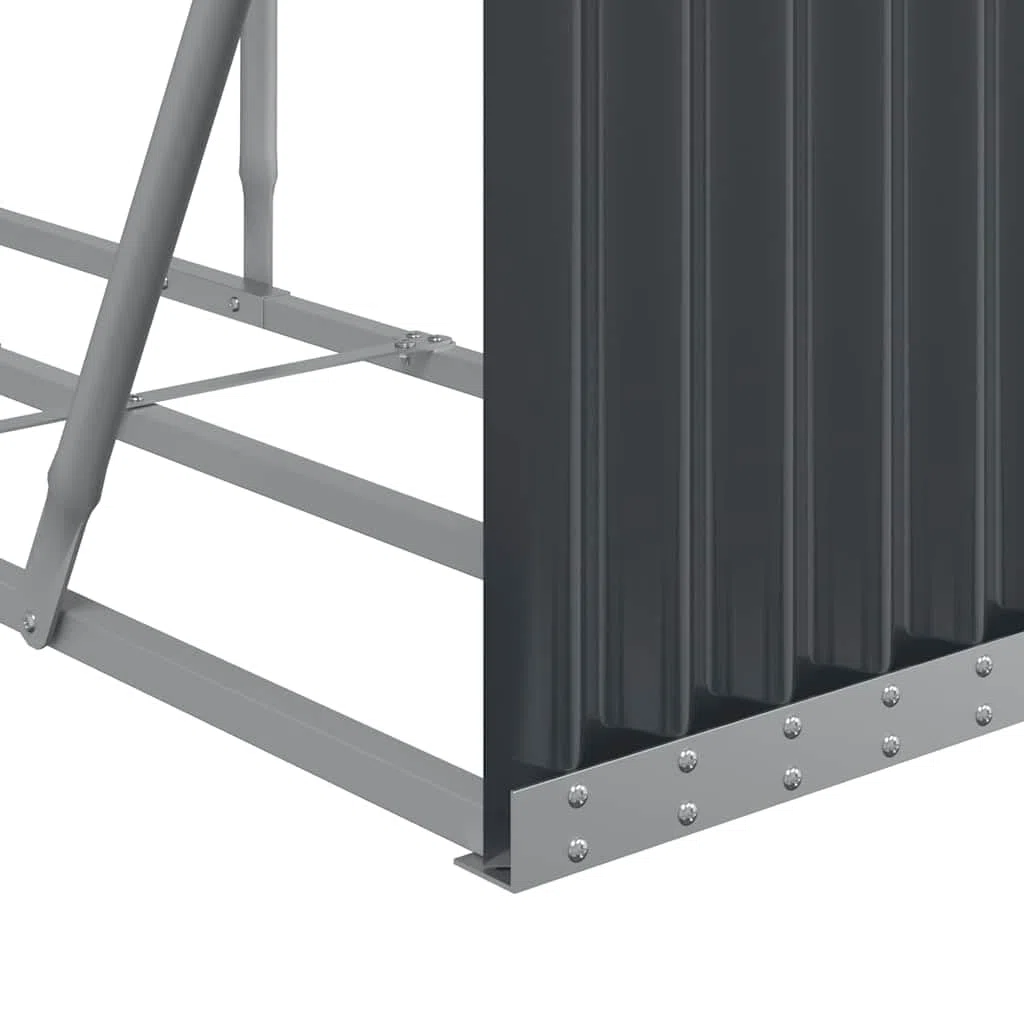 vidaXL Portalegna Acciaio Zincato Antracite 234x45x100 cm